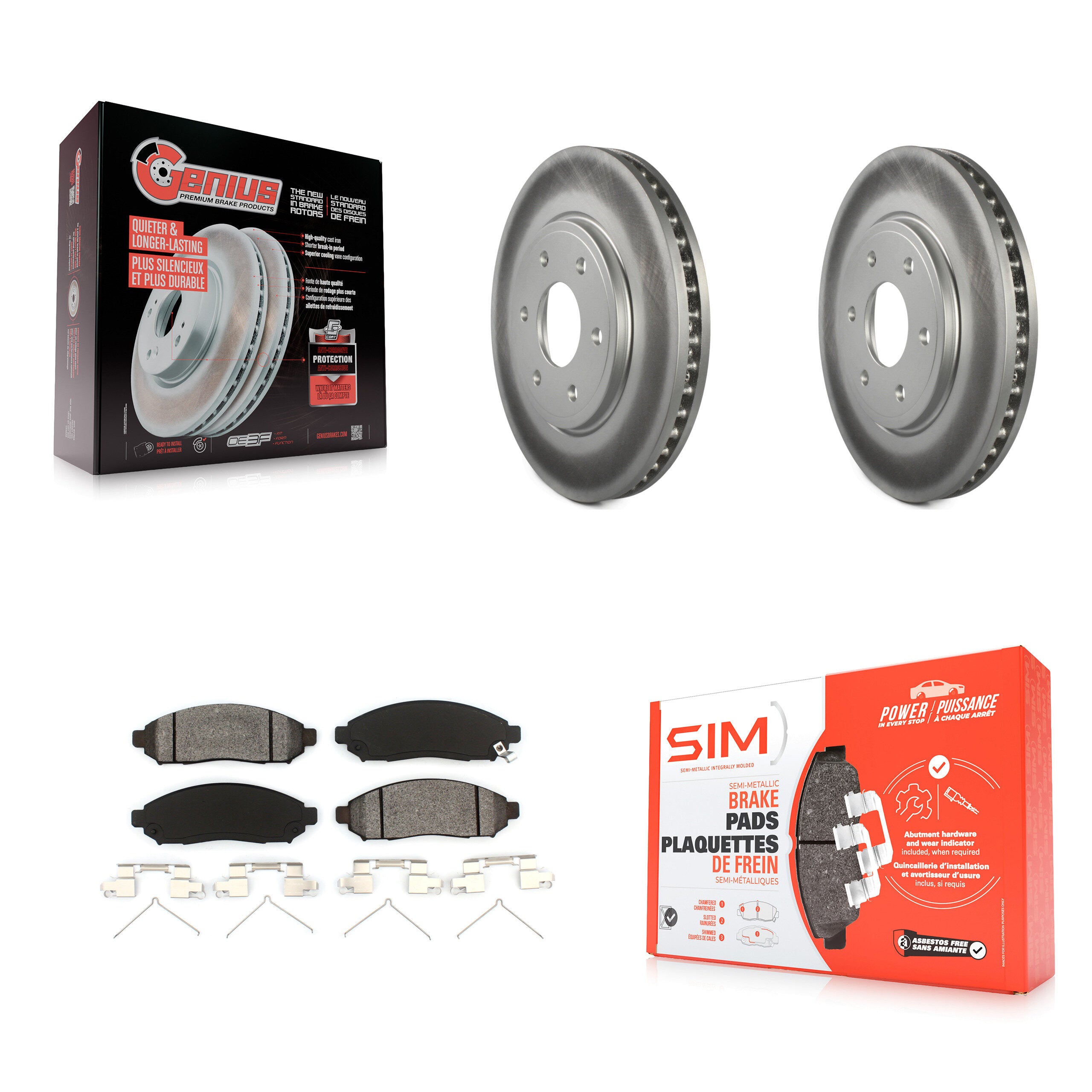 Transit Auto KGS-100323 Disc Brake Kit for 2005-2019 Suzuki Equator, Nissan Frontier