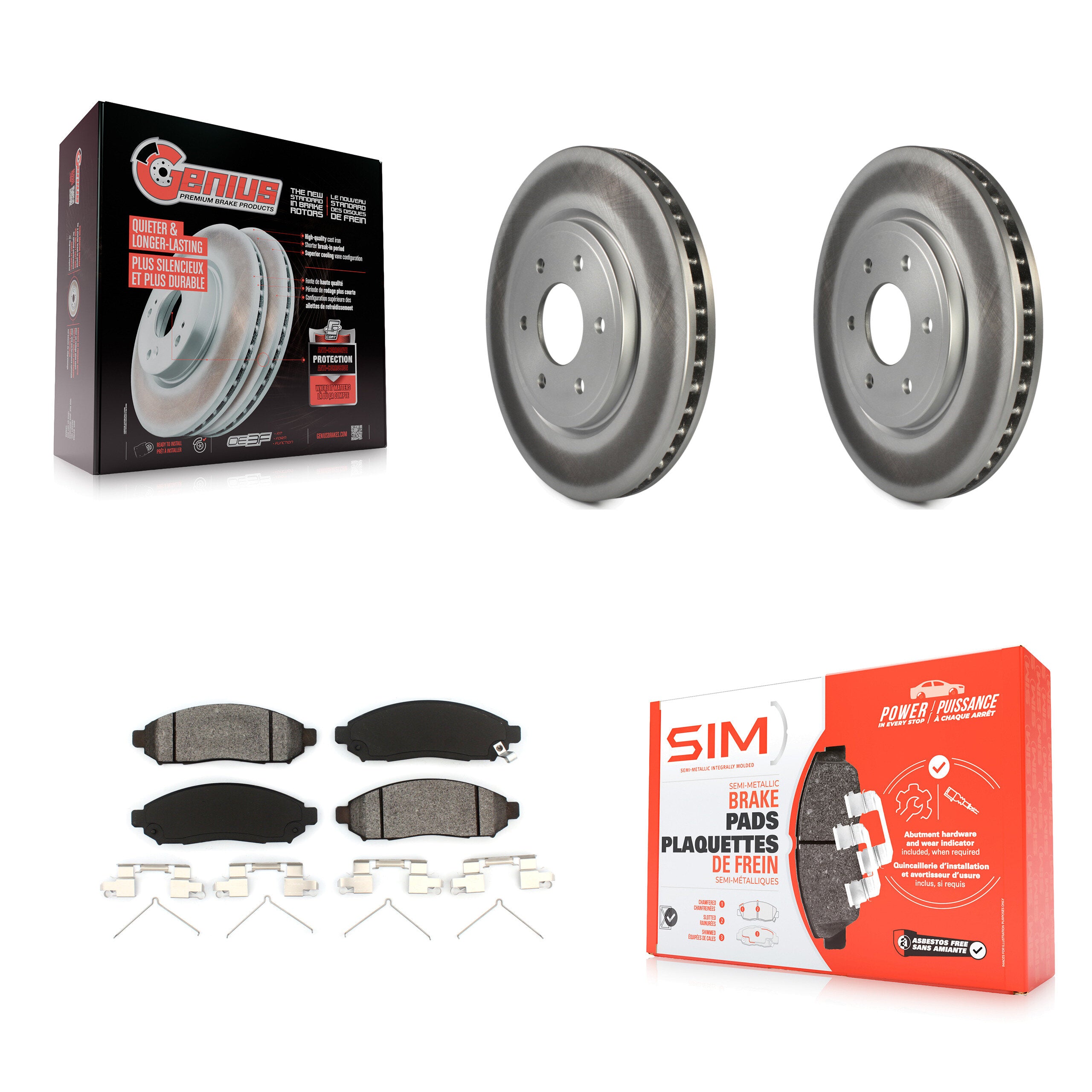 Transit Auto KGS-100325 Disc Brake Kit for 2005-2025 Nissan Frontier, Suzuki Equator and More