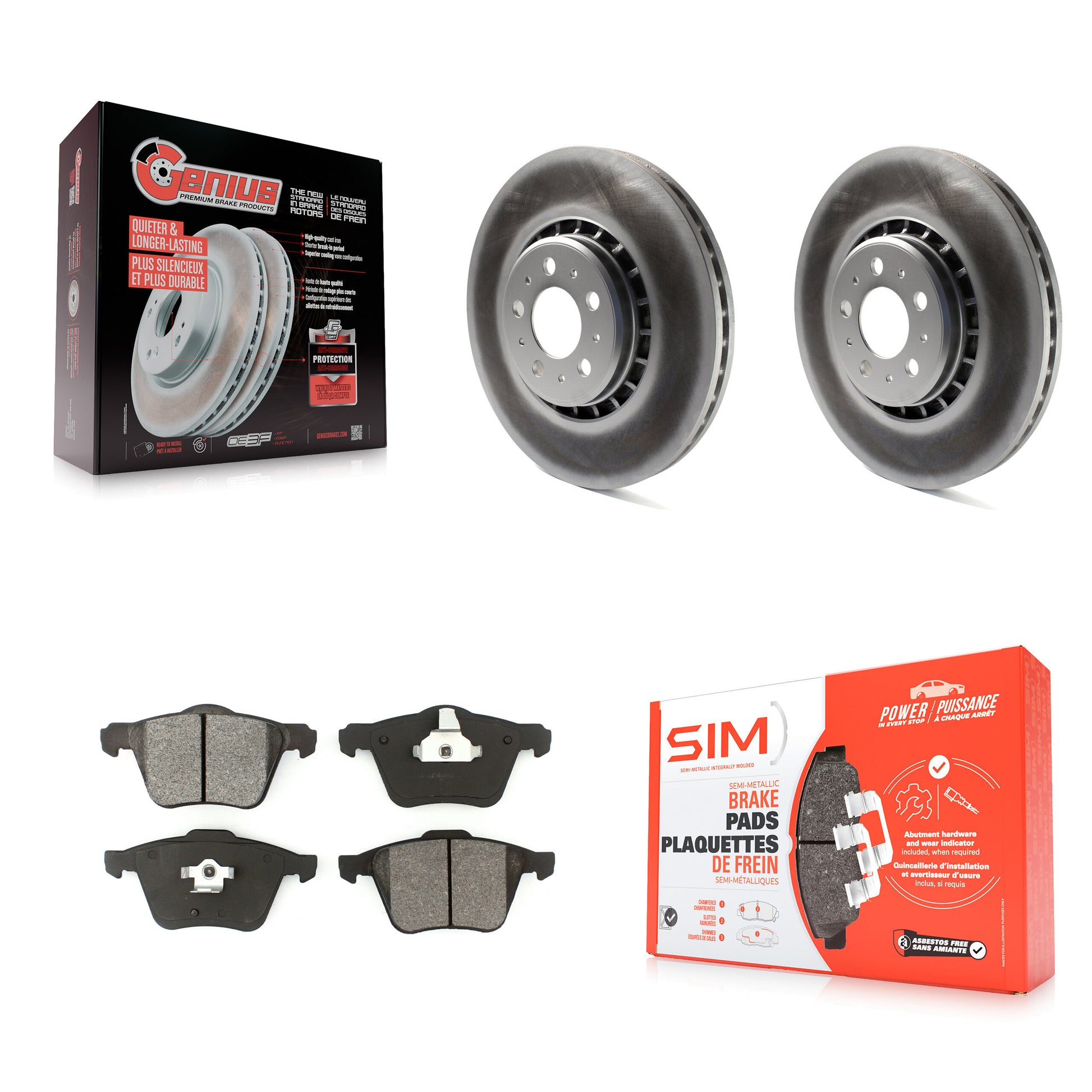 Transit Auto KGS-100336 Disc Brake Kit for 2003-2014 Volvo XC90 - Front