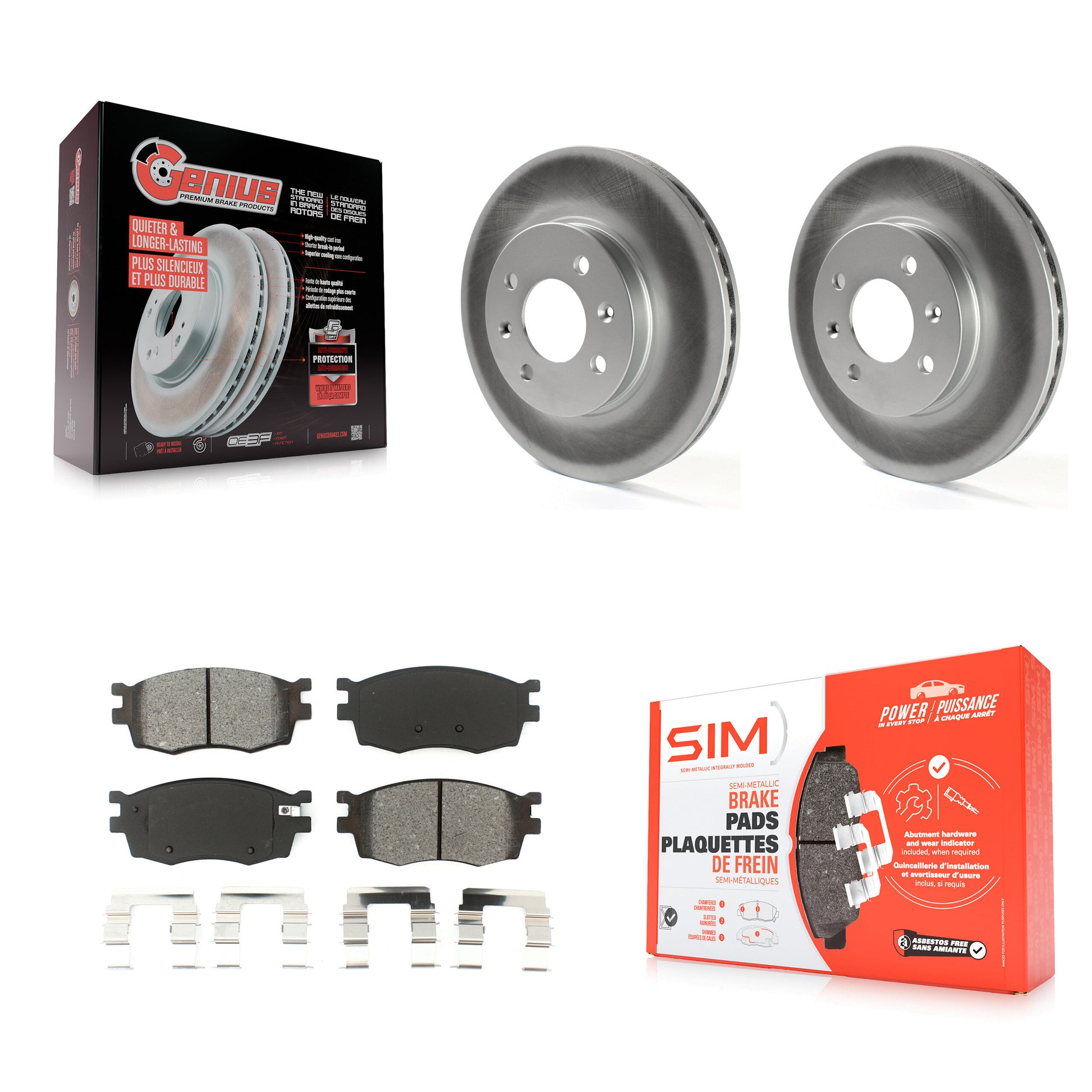 Transit Auto KGS-100340 Disc Brake Kit for 2006-2011 Hyundai Accent, Kia Rio, Kia Rio5 - Front
