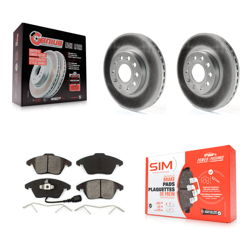 Transit Auto KGS-100342 Disc Brake Kit for 2005-2019 Volkswagen Beetle, Volkswagen Jetta and More - Front