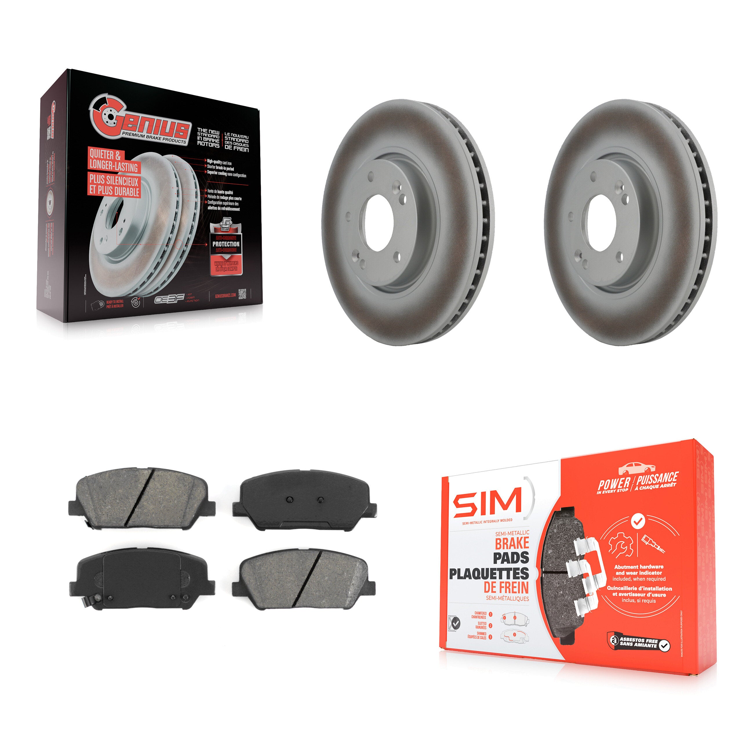 Transit Auto KGS-100346 Disc Brake Kit for 2013-2015 Hyundai Veloster - Front