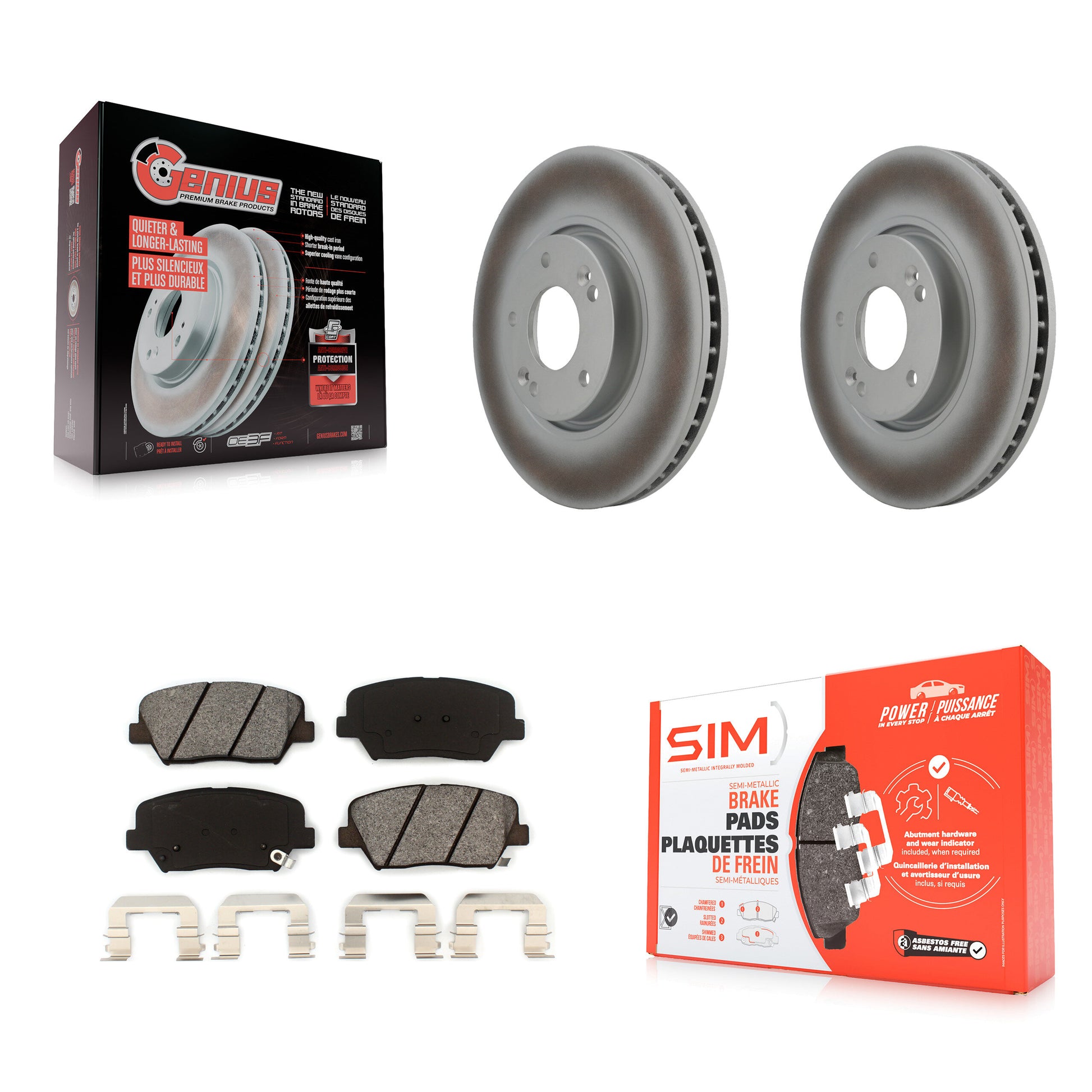 Transit Auto KGS-100347 Disc Brake Kit for 2014-2017 Kia Rondo - Front