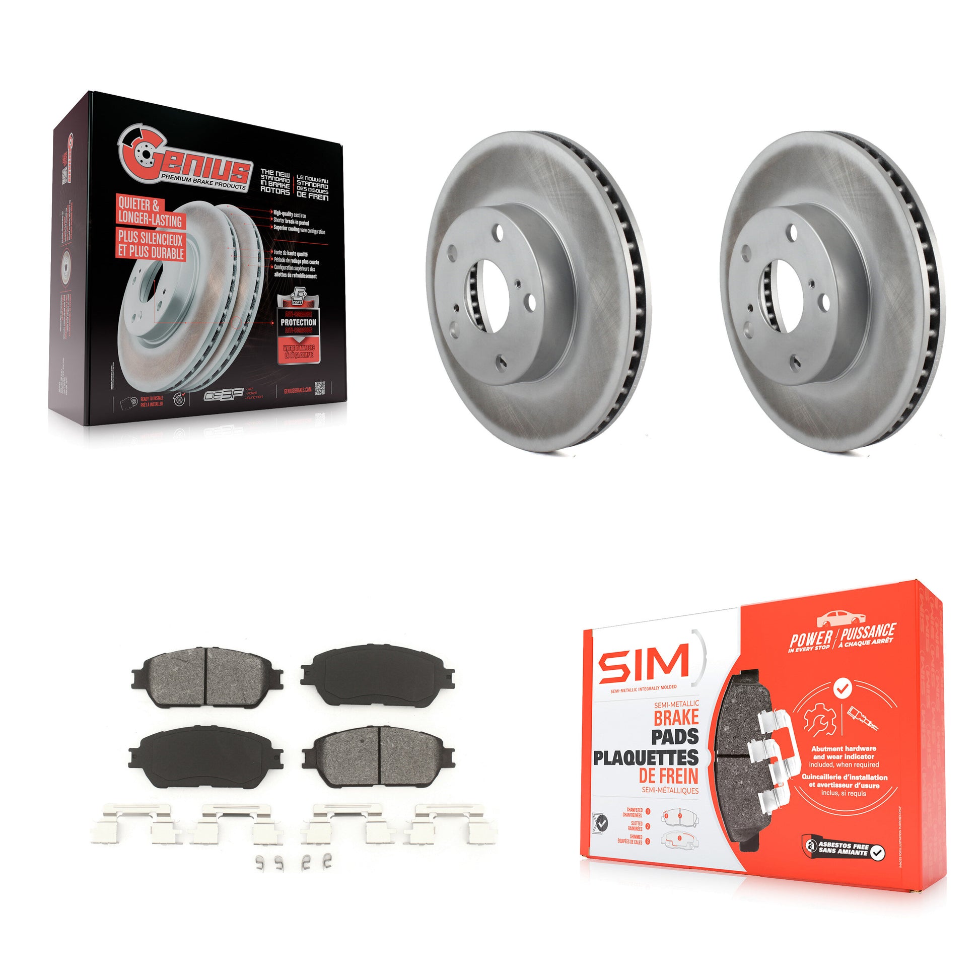 Transit Auto KGS-100353 Disc Brake Kit for 2005-2015 Toyota Tacoma - Front