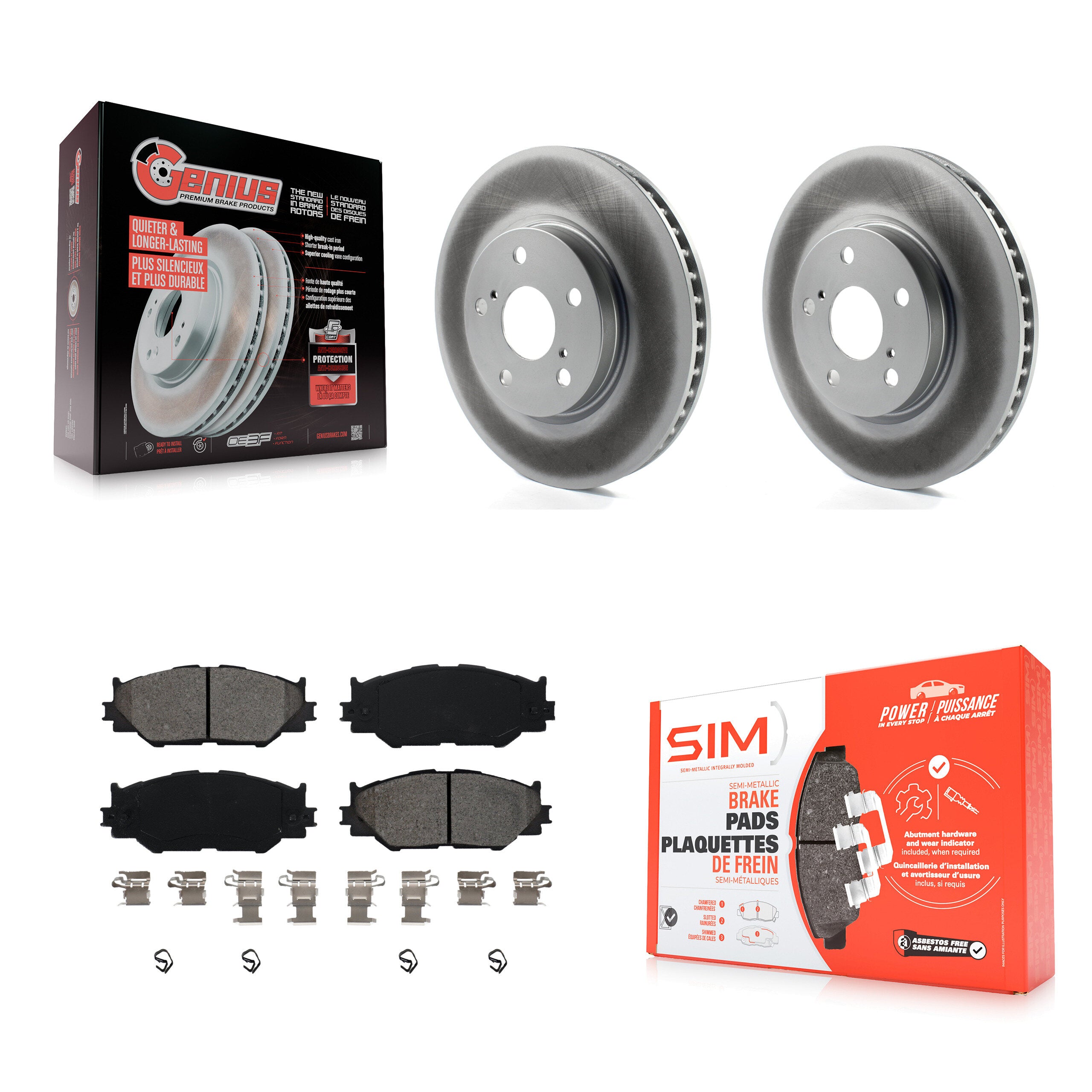 Transit Auto KGS-100363 Disc Brake Kit for 2006-2015 Lexus IS250 - Front