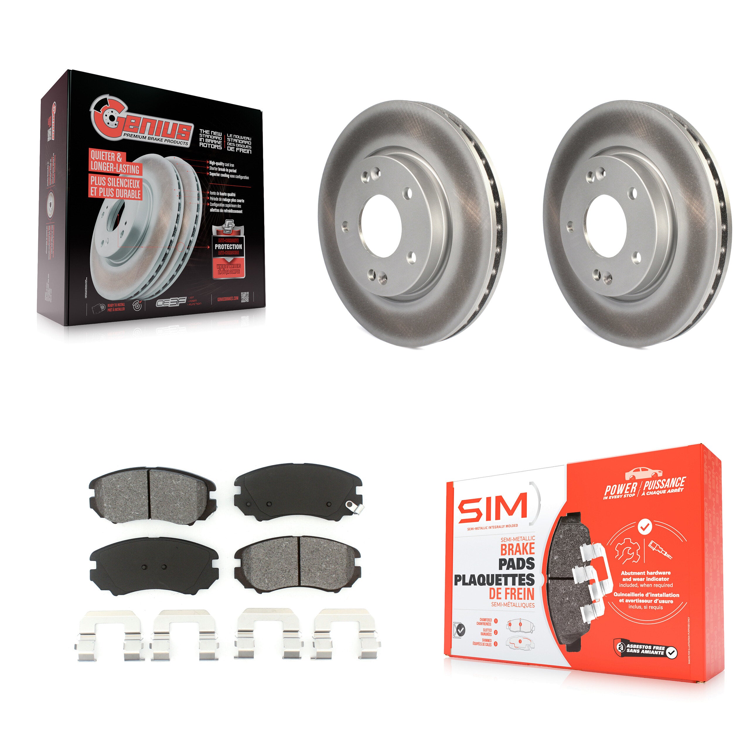 Transit Auto KGS-100364 Disc Brake Kit for 2007-2010 Hyundai Elantra - Front