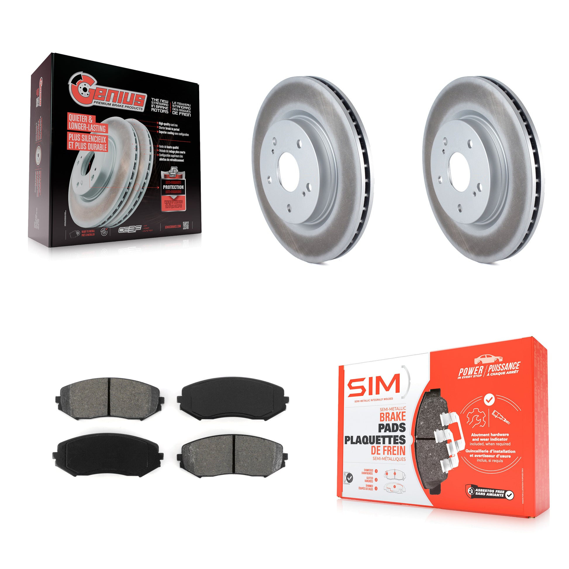 Transit Auto KGS-100365 Disc Brake Kit for 2006-2013 Suzuki Grand Vitara - Front