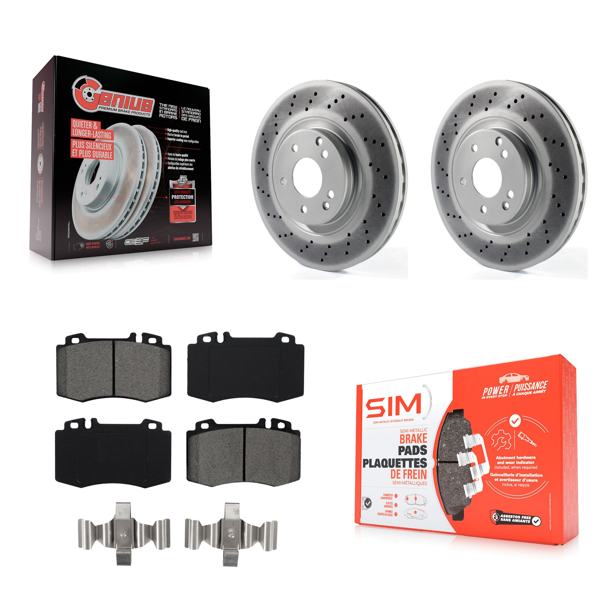 Transit Auto KGS-100369 Disc Brake Kit for 2003-2006 Mercedes-Benz SLK350, Mercedes-Benz C230, Mercedes-Benz C320 - Front