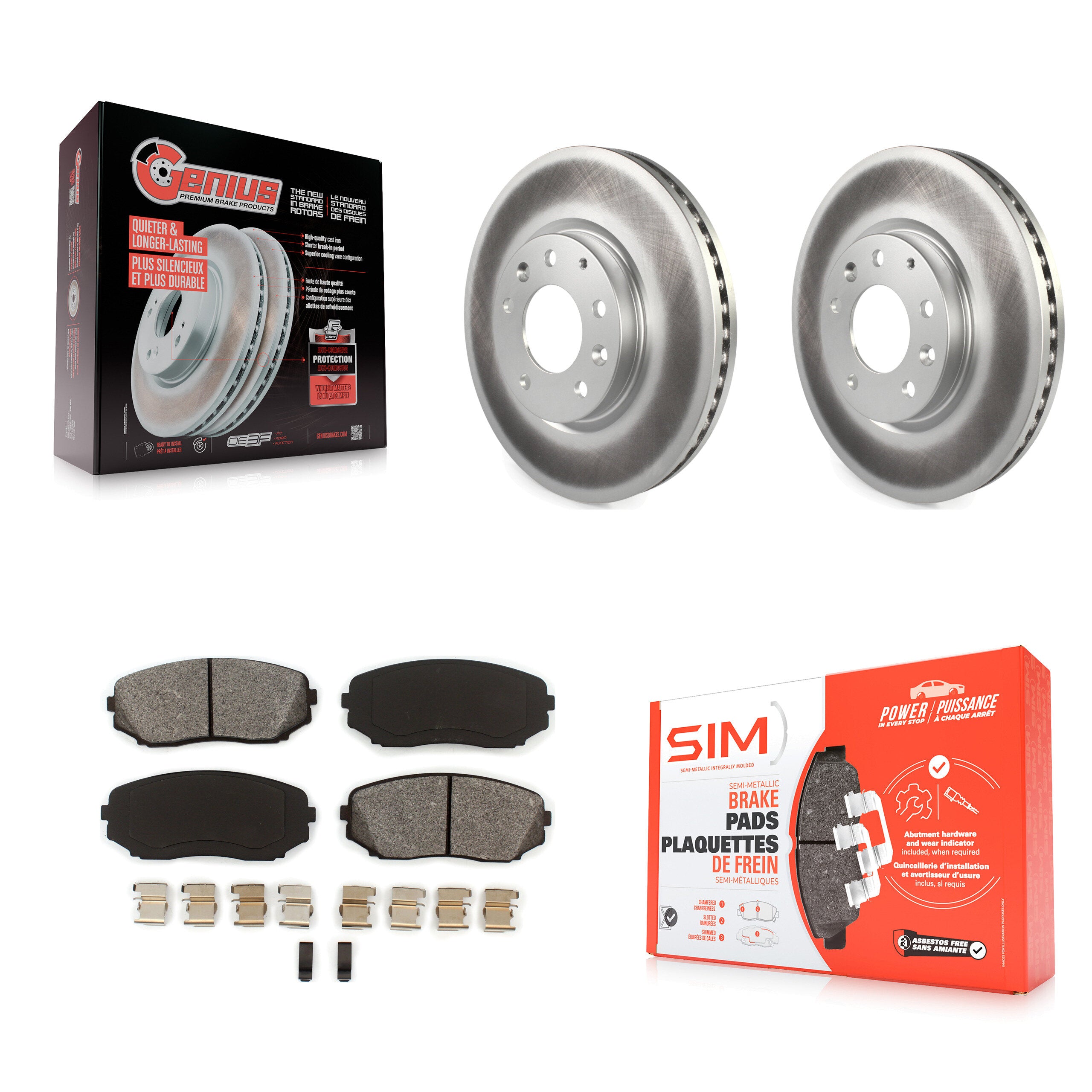 Transit Auto KGS-100371 Disc Brake Kit for 2007-2012 Ford Edge, Lincoln MKX, Mazda CX-7 - Front