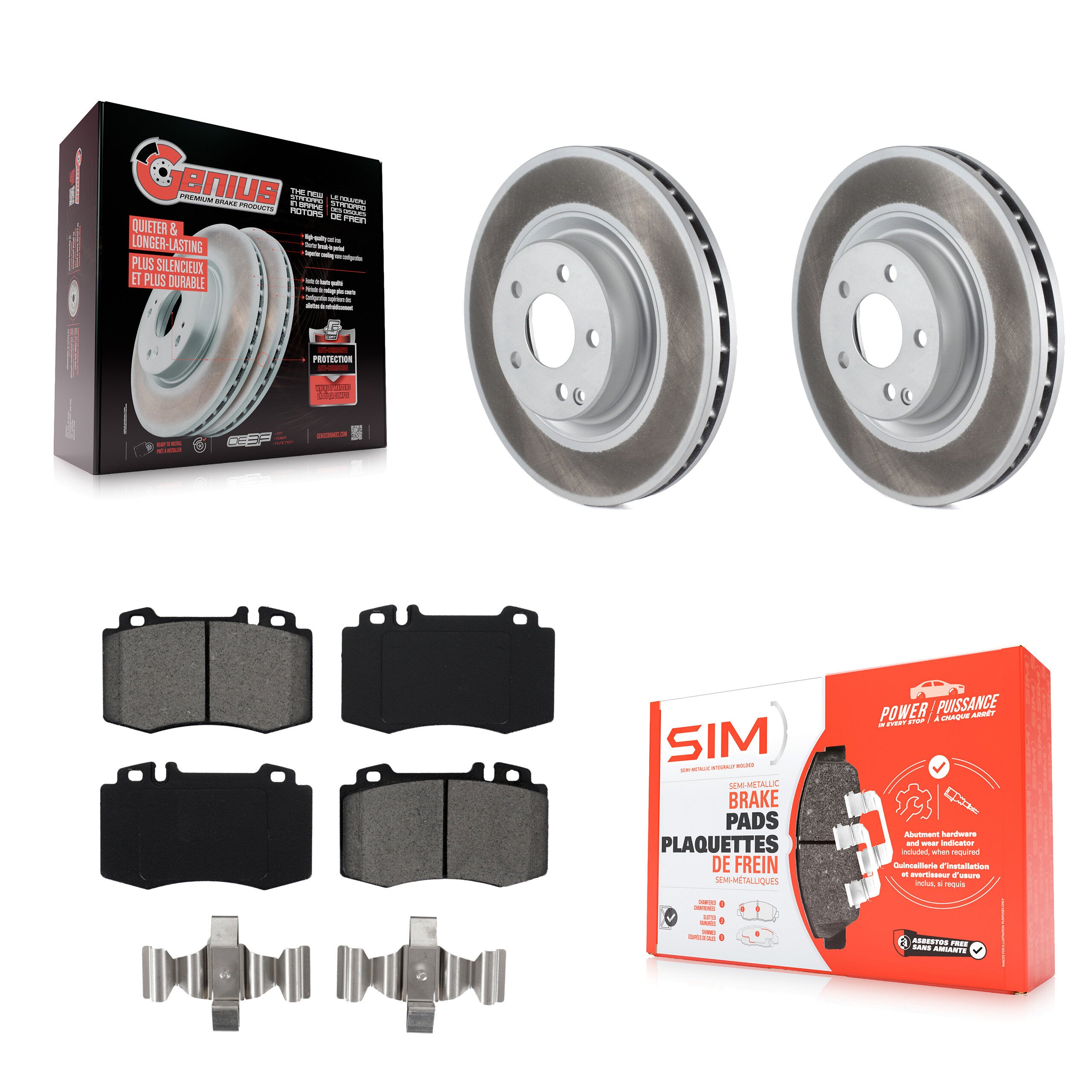 Transit Auto KGS-100374 Disc Brake Kit for 2003-2012 Mercedes-Benz CLS550, Mercedes-Benz E350 and More - Front