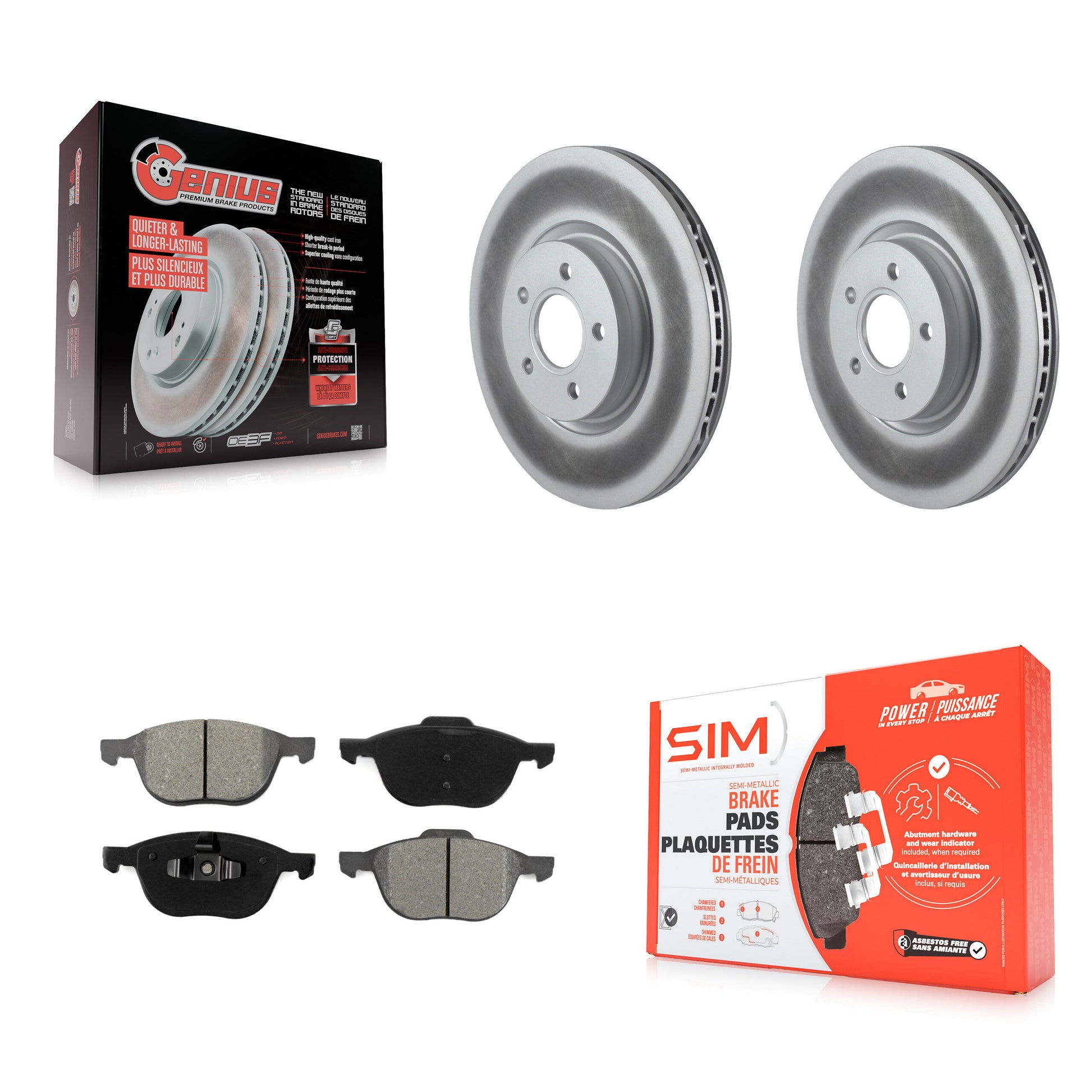 Transit Auto KGS-100375 Disc Brake Kit for 2014 Ford Transit Connect - Front