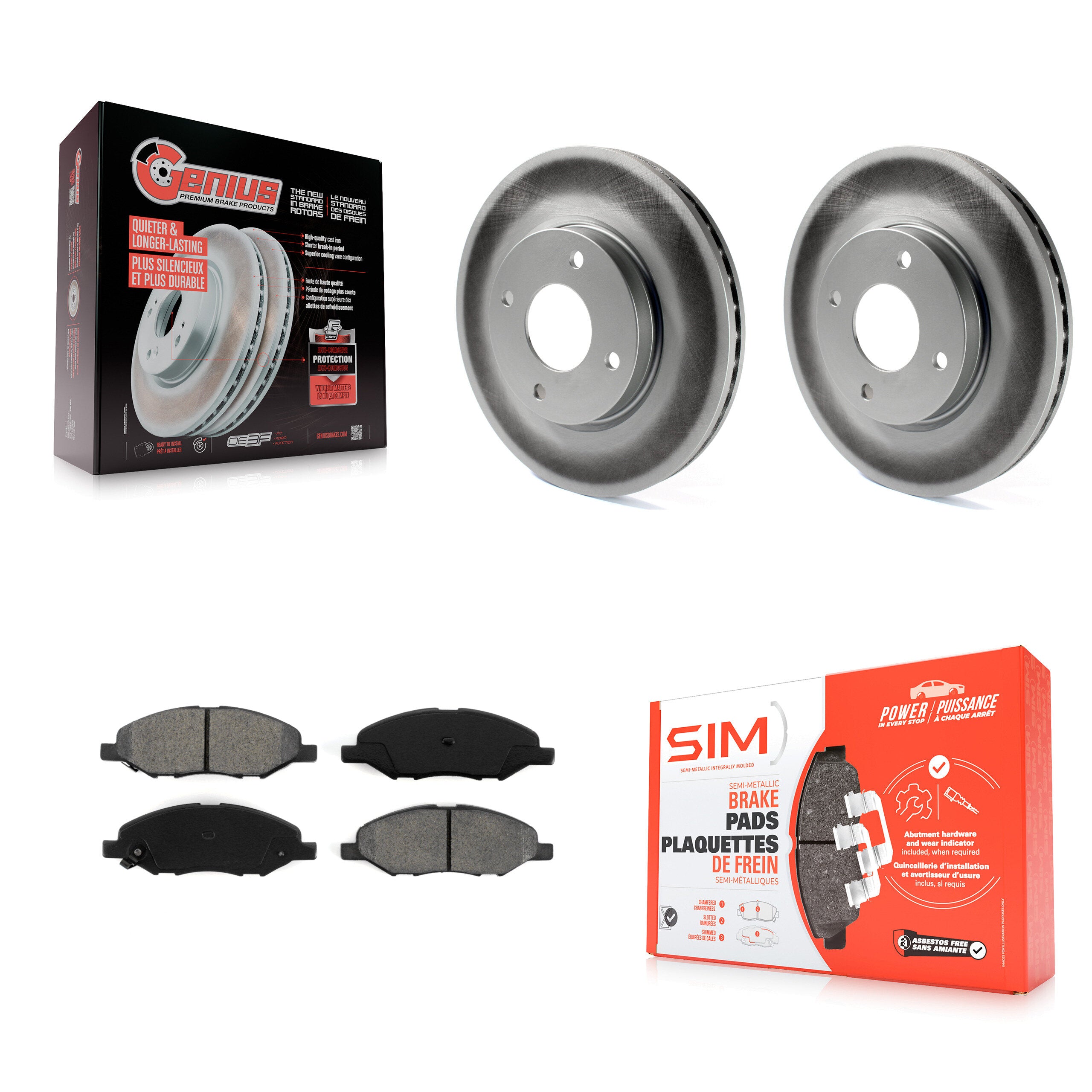 Transit Auto KGS-100378 Disc Brake Kit for 2008 Nissan Versa - Front