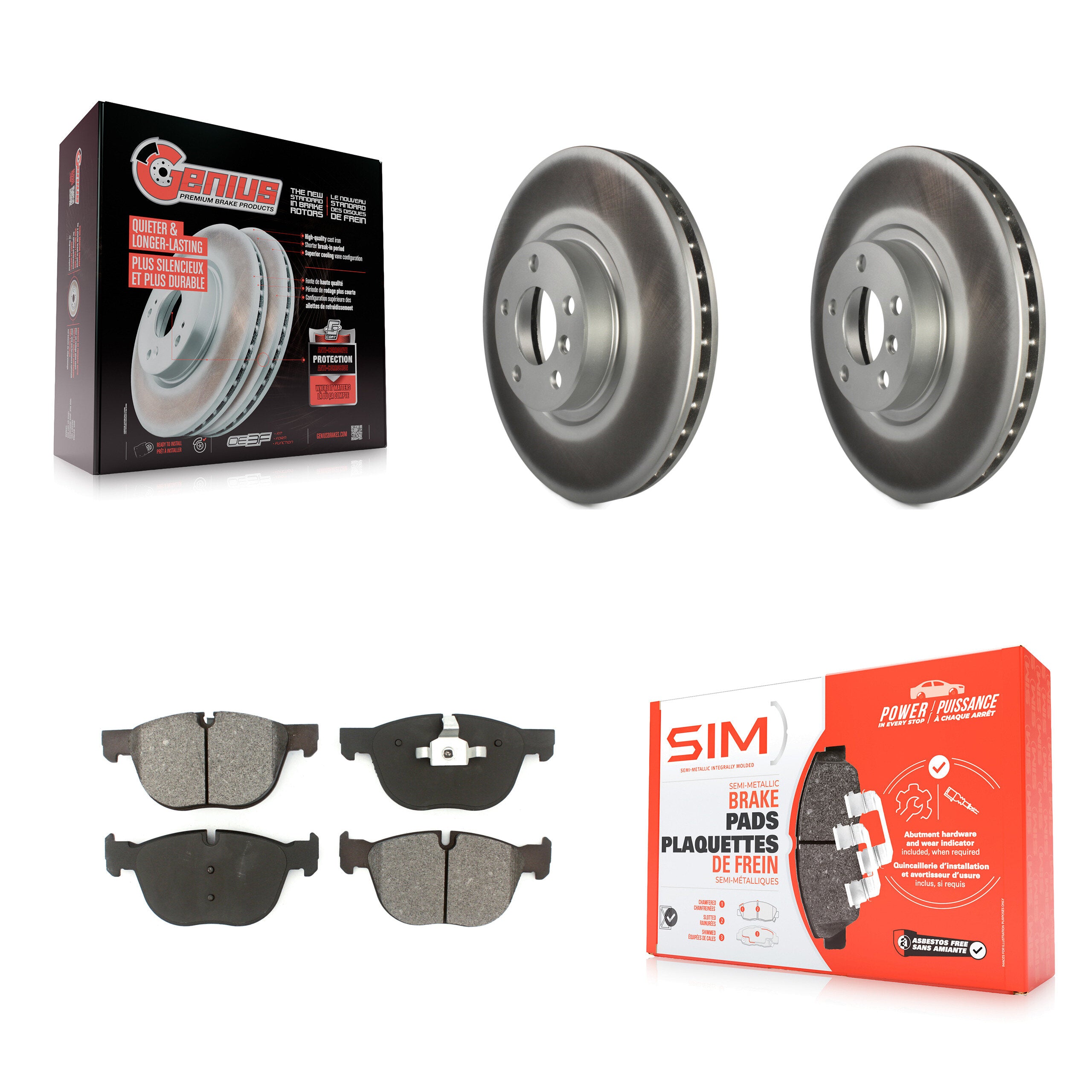 Transit Auto KGS-100388 Disc Brake Kit for 2007-2018 BMW X5, BMW X6 - Front