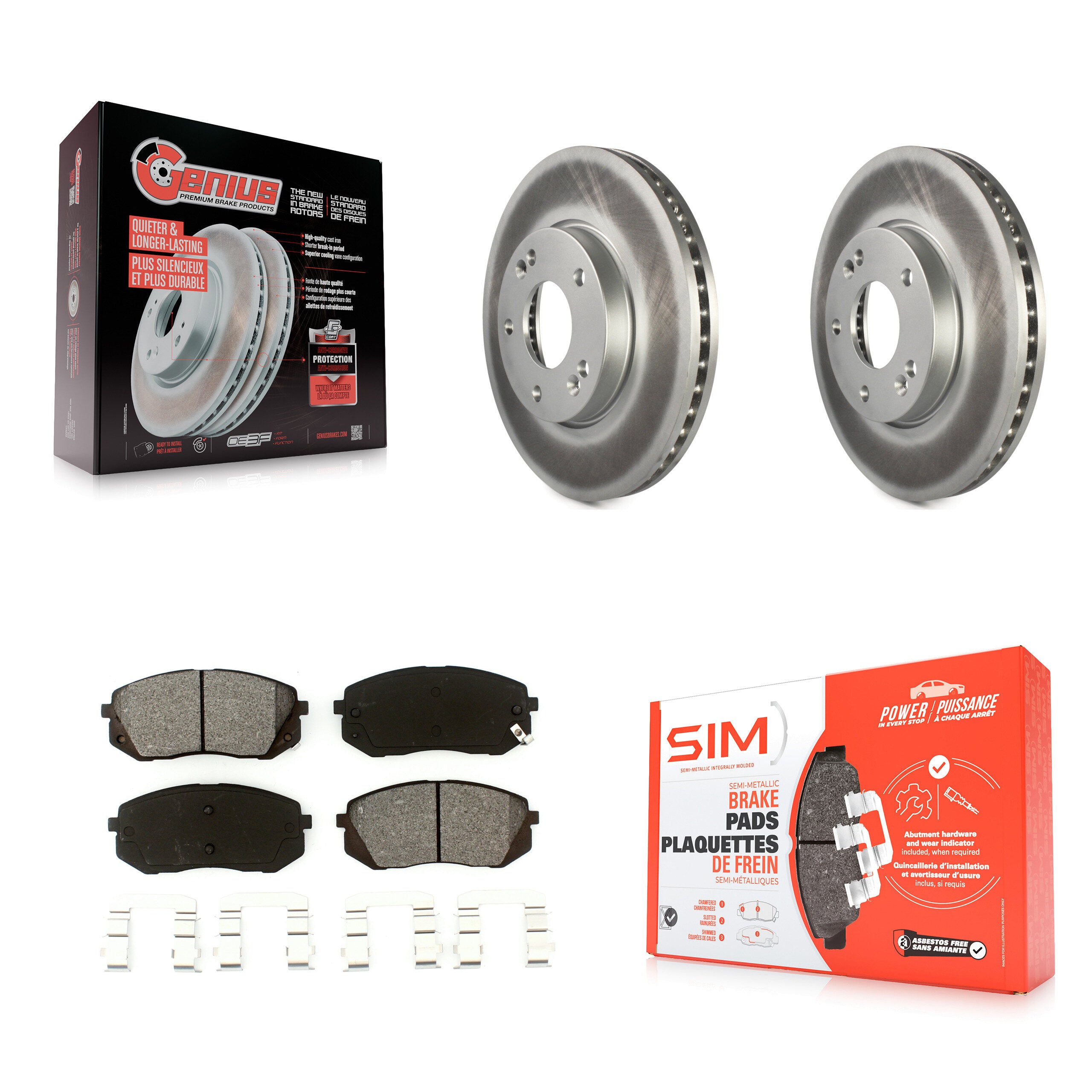 Transit Auto KGS-100390 Disc Brake Kit for 2007-2009 Kia Rondo - Front