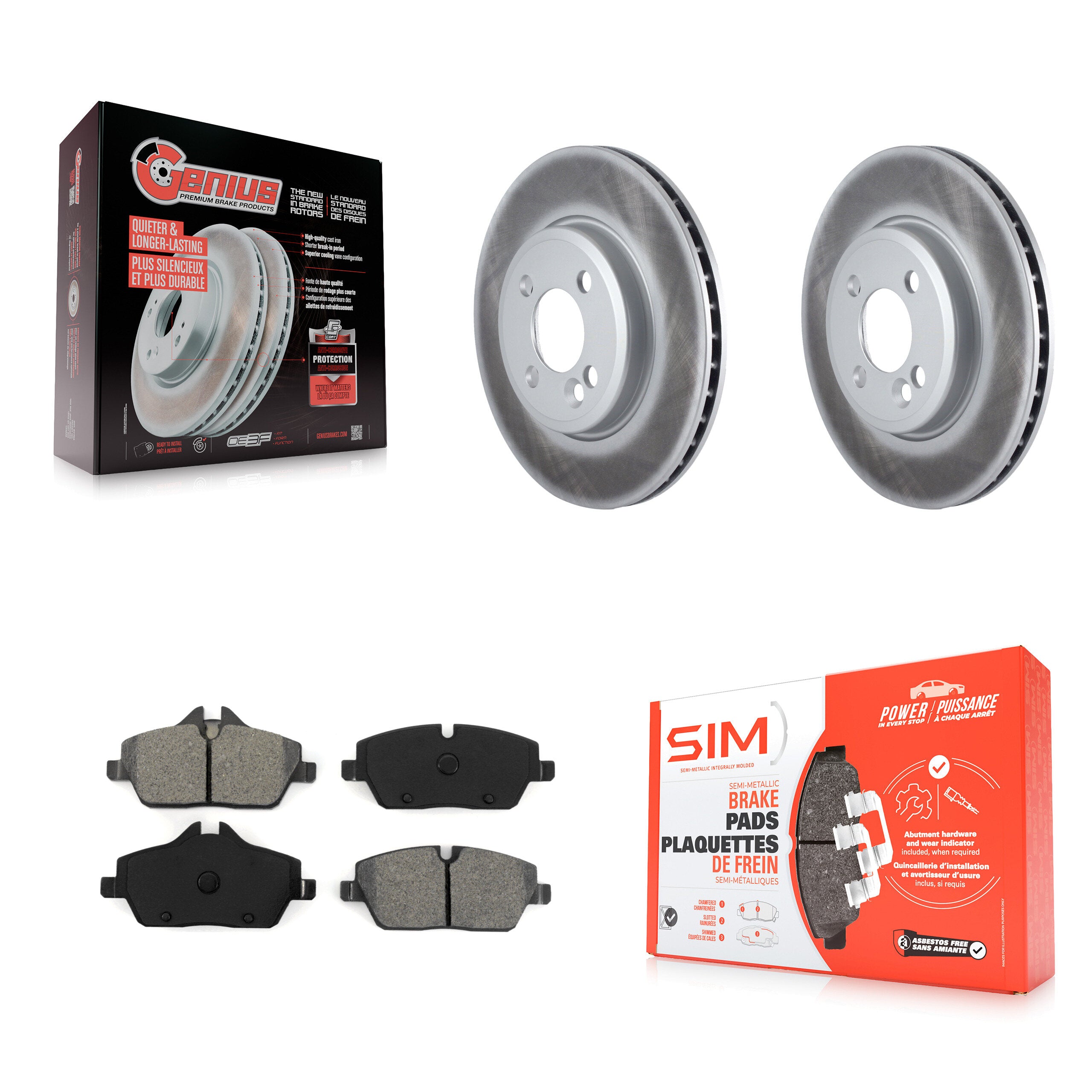 Transit Auto KGS-100393 Disc Brake Kit for 2007-2015 Mini Cooper - Front