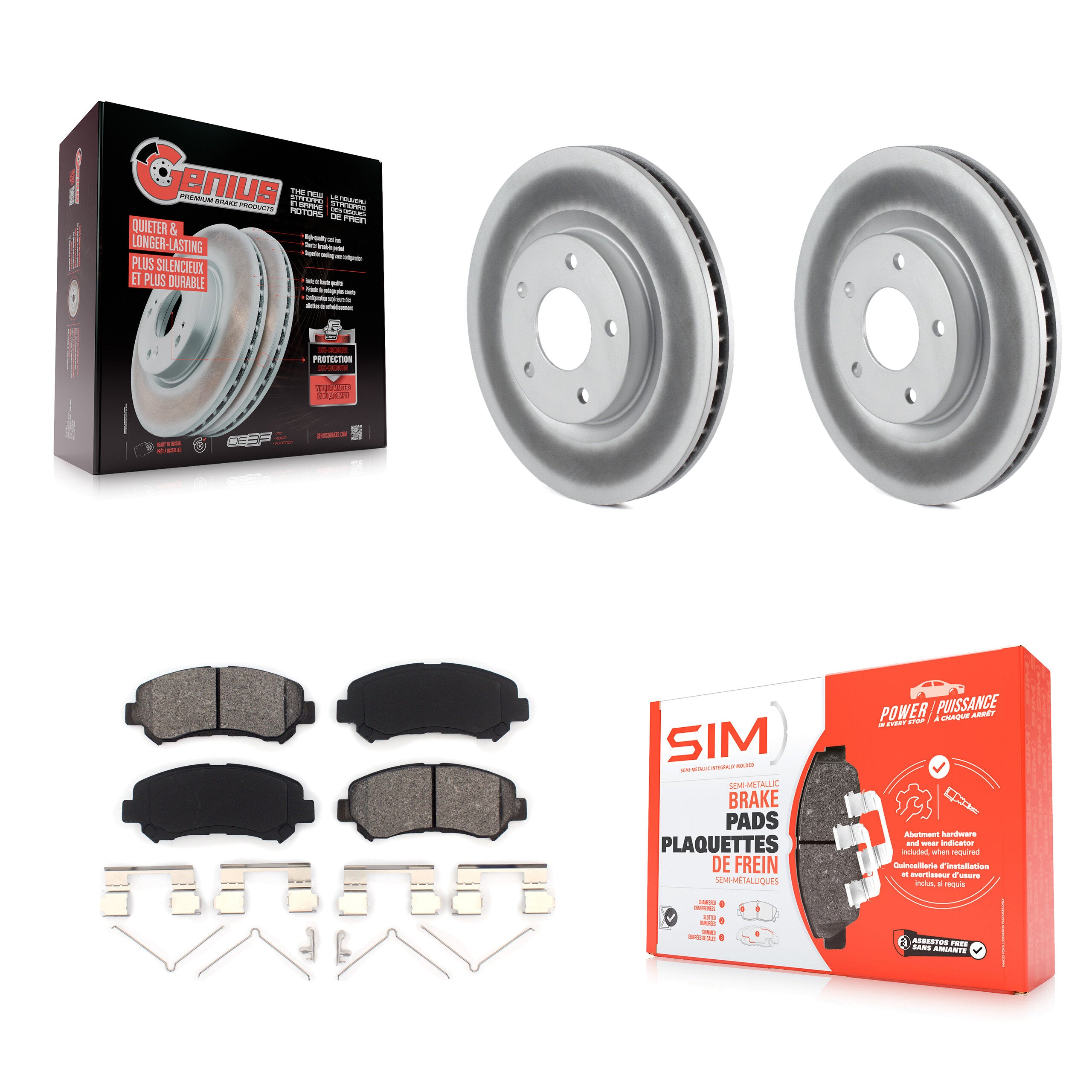 Transit Auto KGS-100400 Disc Brake Kit for 2008-2015 Nissan Rogue Select, Nissan Rogue - Front