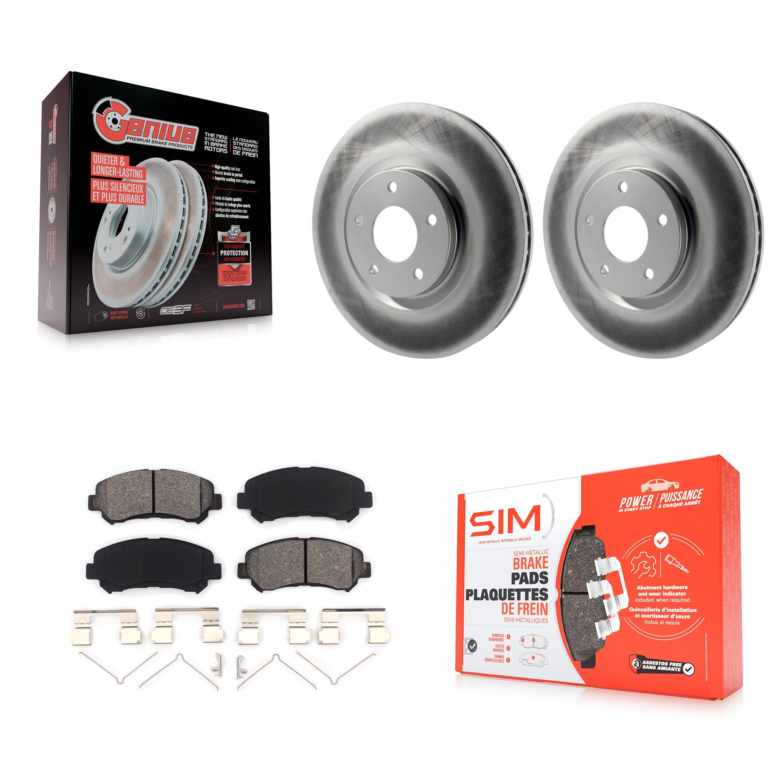 Transit Auto KGS-100402 Disc Brake Kit for 2007-2017 Nissan Juke, Nissan Sentra - Front