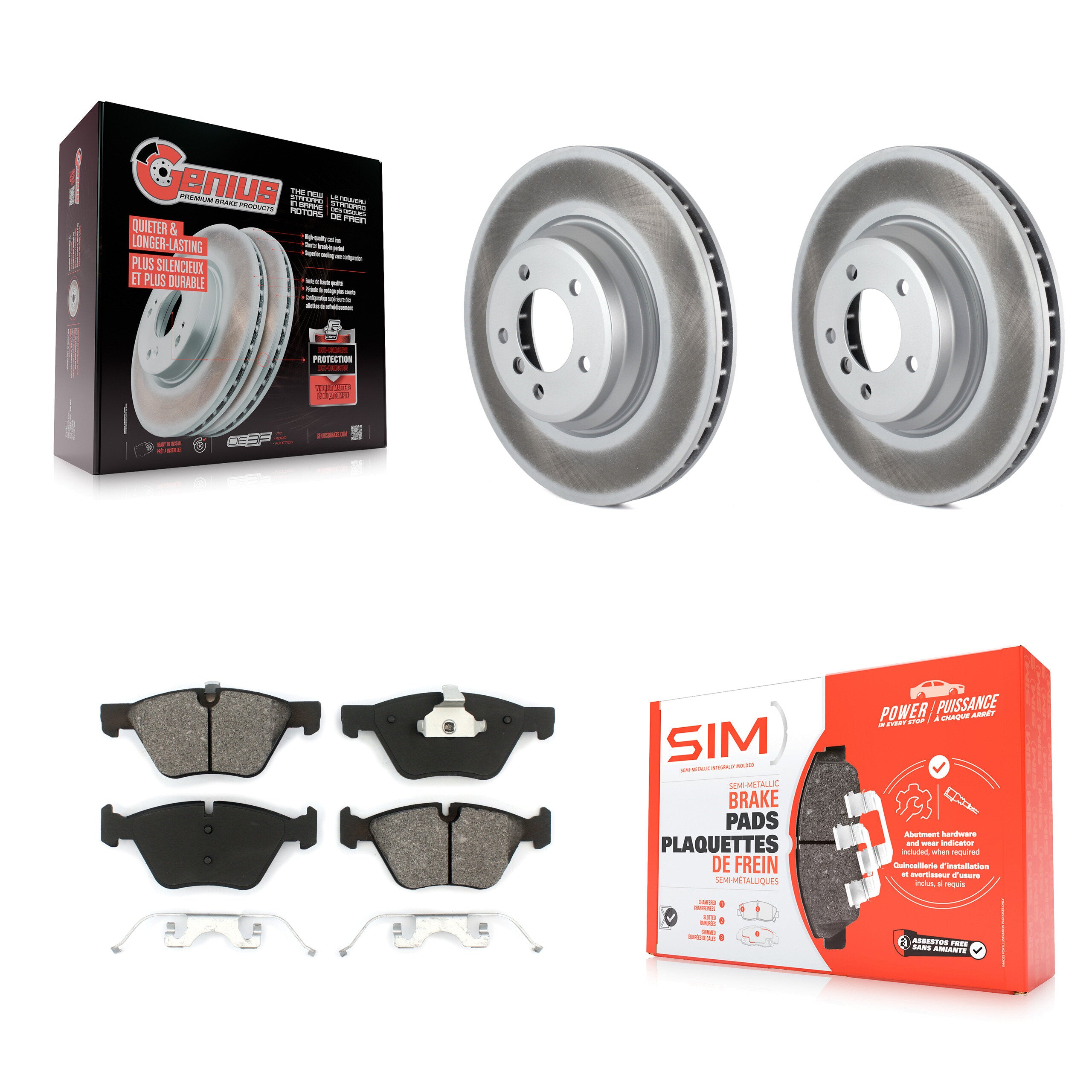 Transit Auto KGS-100405 Disc Brake Kit for 2007 BMW 335xi - Front