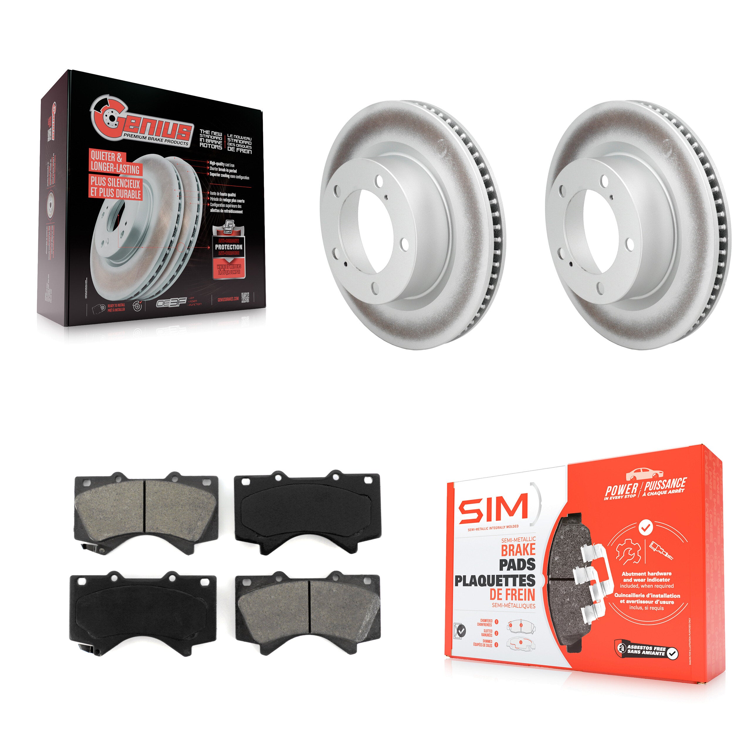 Transit Auto KGS-100416 Disc Brake Kit for 2008-2020 Toyota Land Cruiser, Lexus LX570 - Front