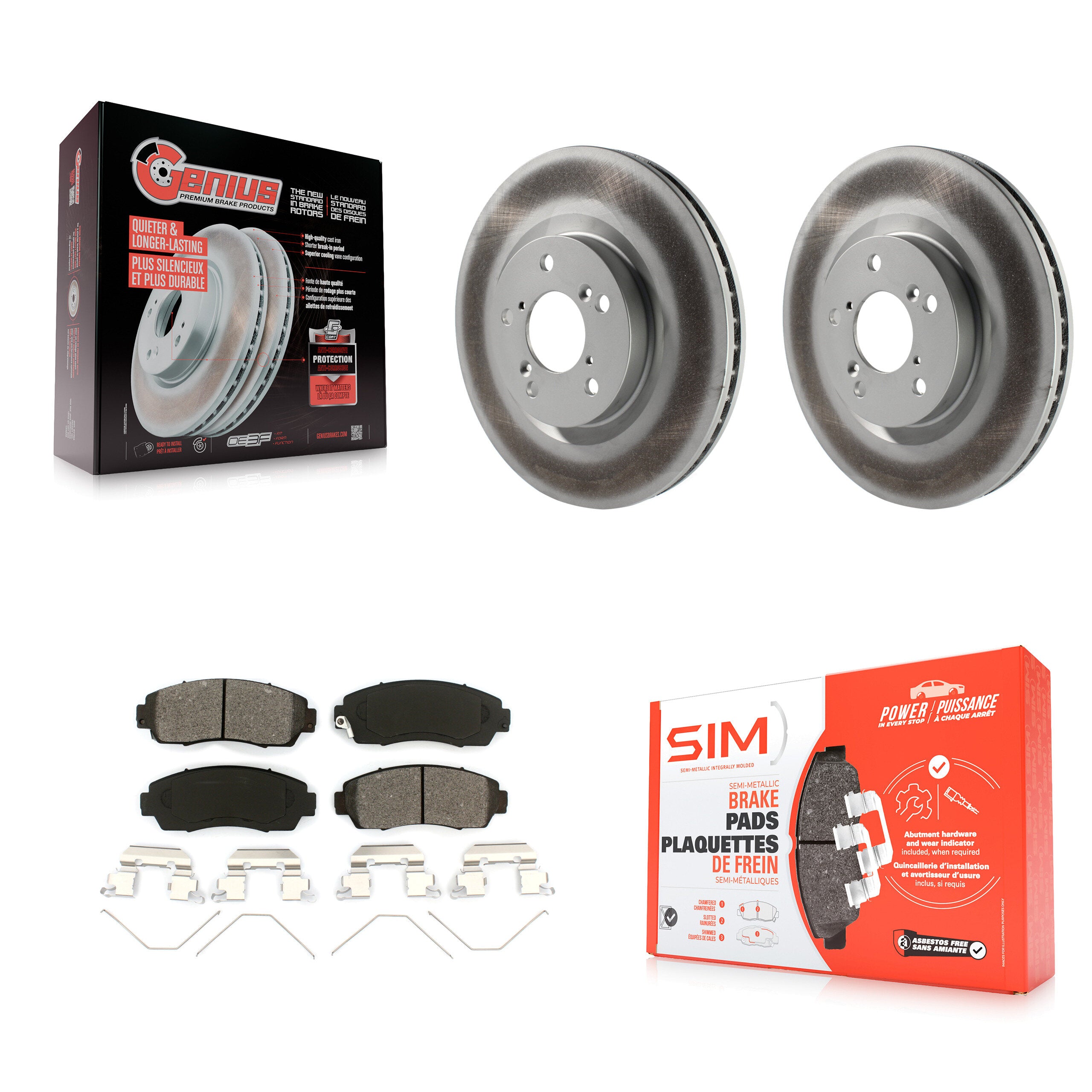 Transit Auto KGS-100423 Disc Brake Kit for 2011-2014 Honda Odyssey - Front