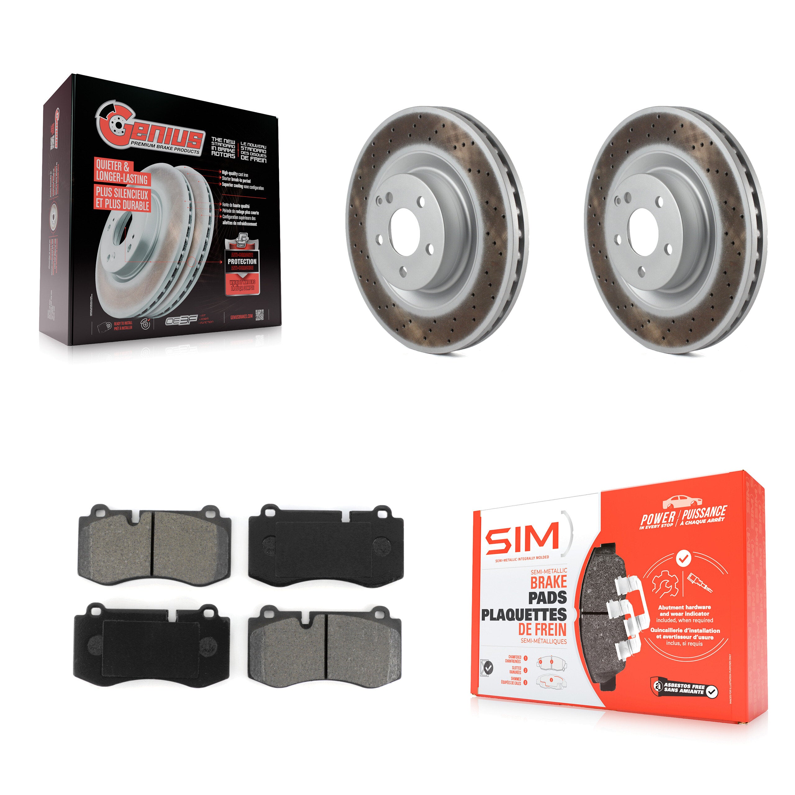 Transit Auto KGS-100425 Disc Brake Kit for 2007-2014 Mercedes-Benz S350, Mercedes-Benz SL550 and More - Front