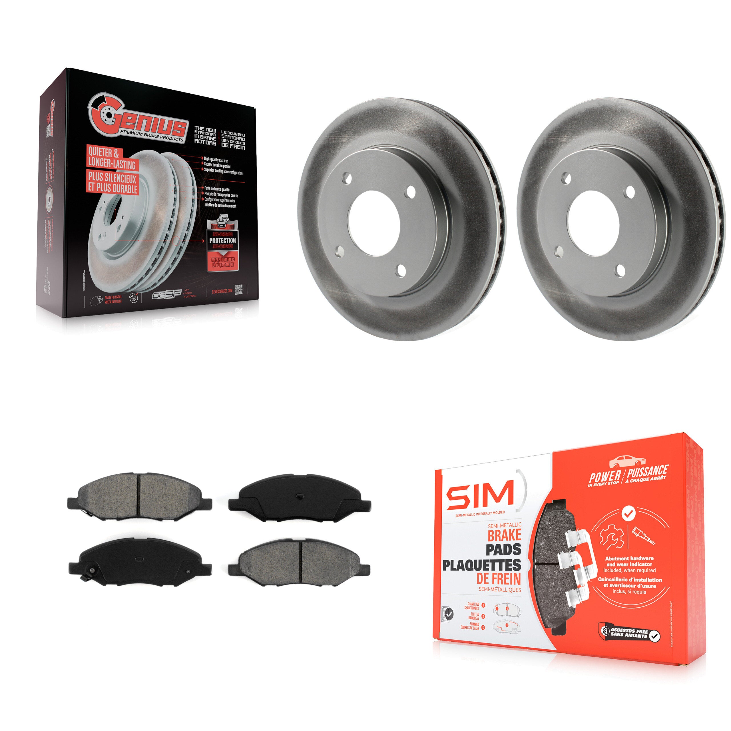 Transit Auto KGS-100430 Disc Brake Kit for 2009-2011 Nissan Versa - Front