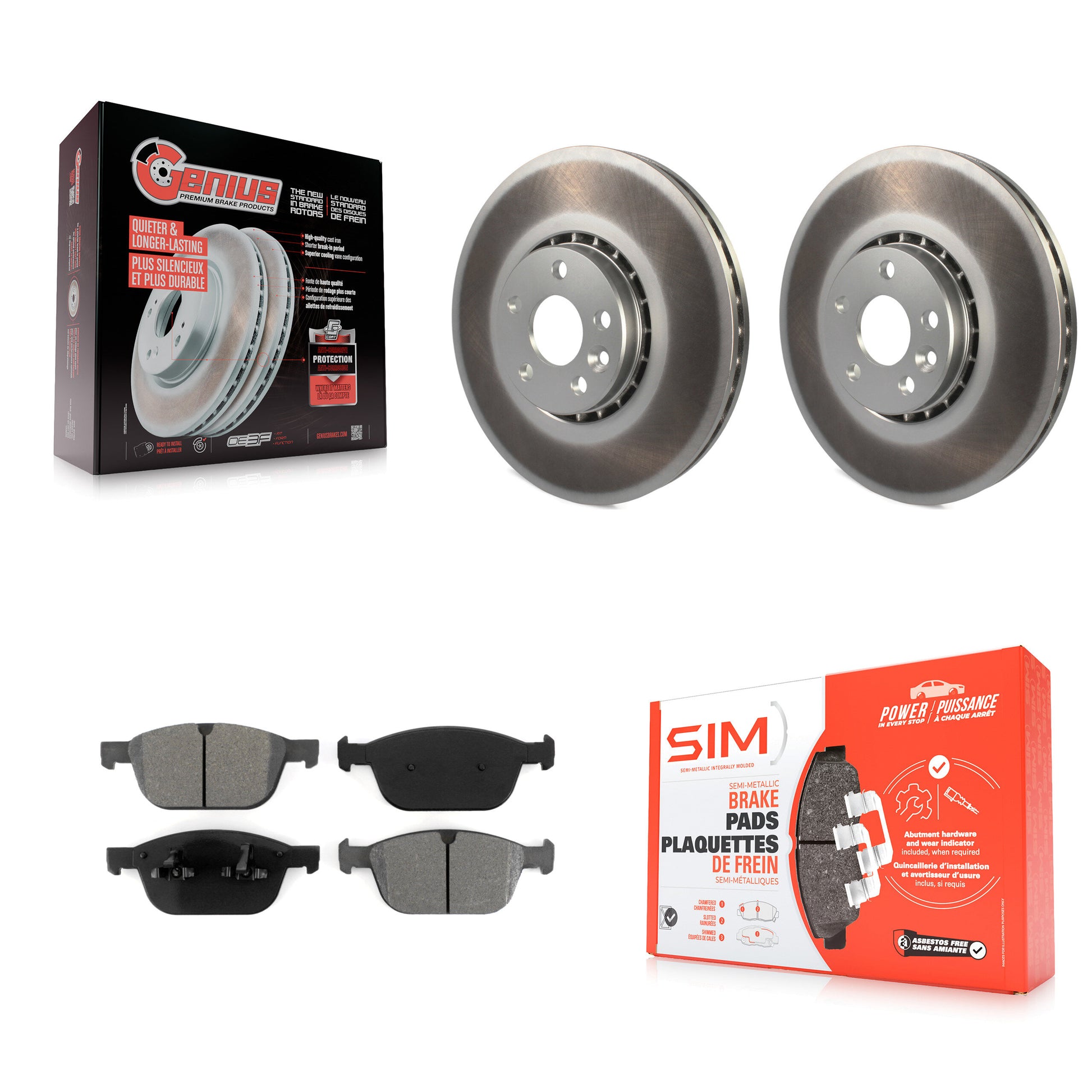Transit Auto KGS-100433 Disc Brake Kit for 2010-2015 Volvo XC60 - Front