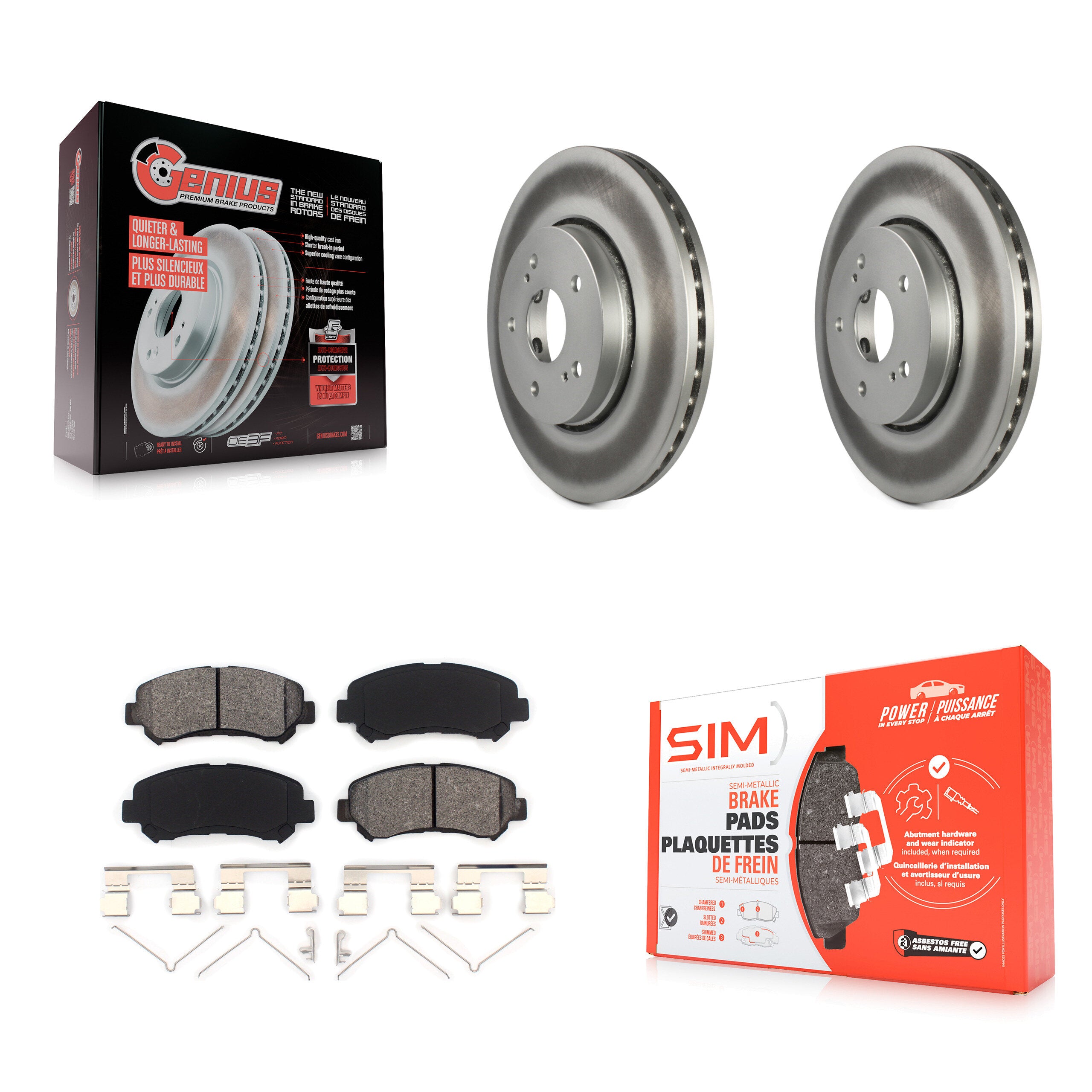 Transit Auto KGS-100443 Disc Brake Kit for 2010-2013 Suzuki Kizashi - Front