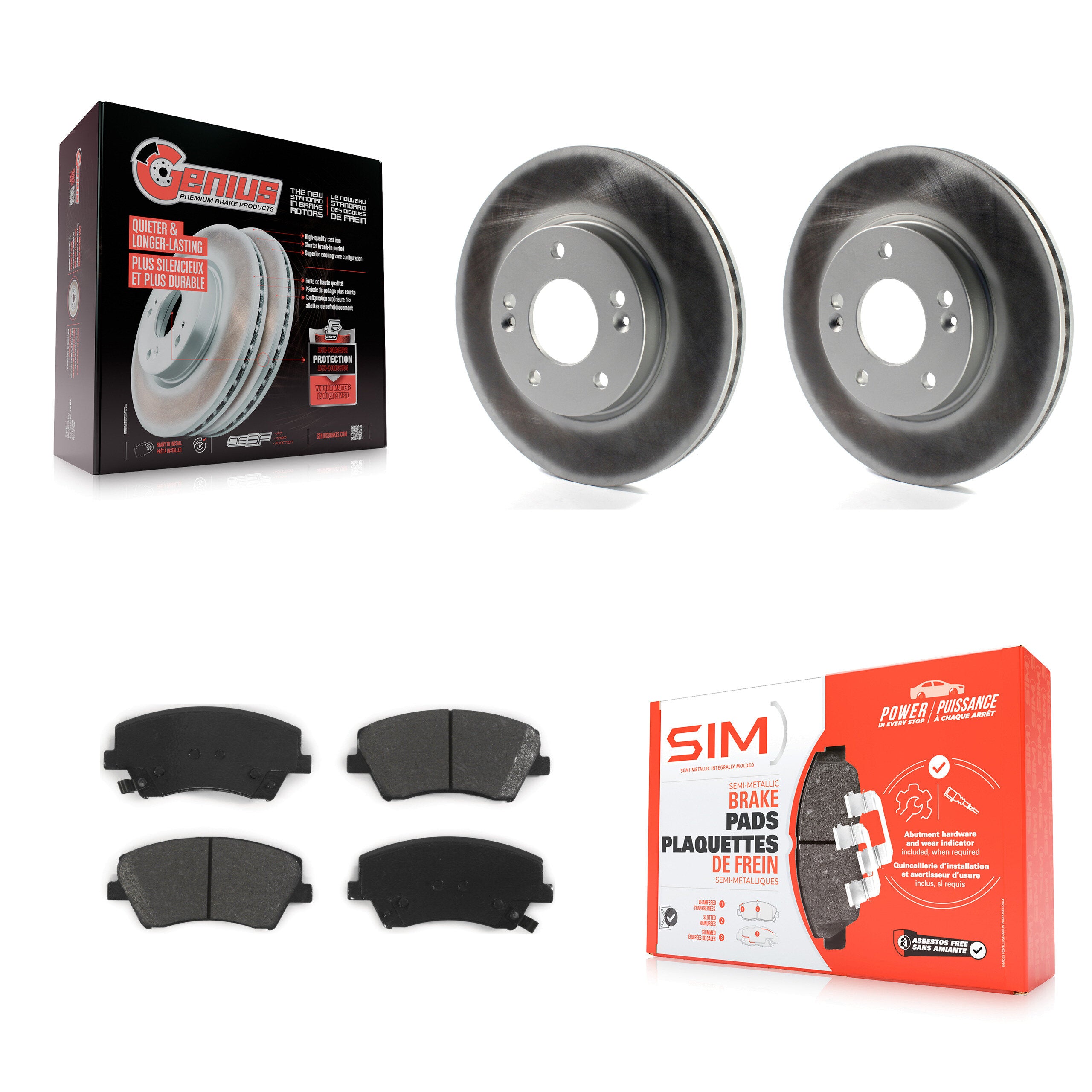 Transit Auto KGS-100452 Disc Brake Kit for 2017-2020 Hyundai Elantra - Front