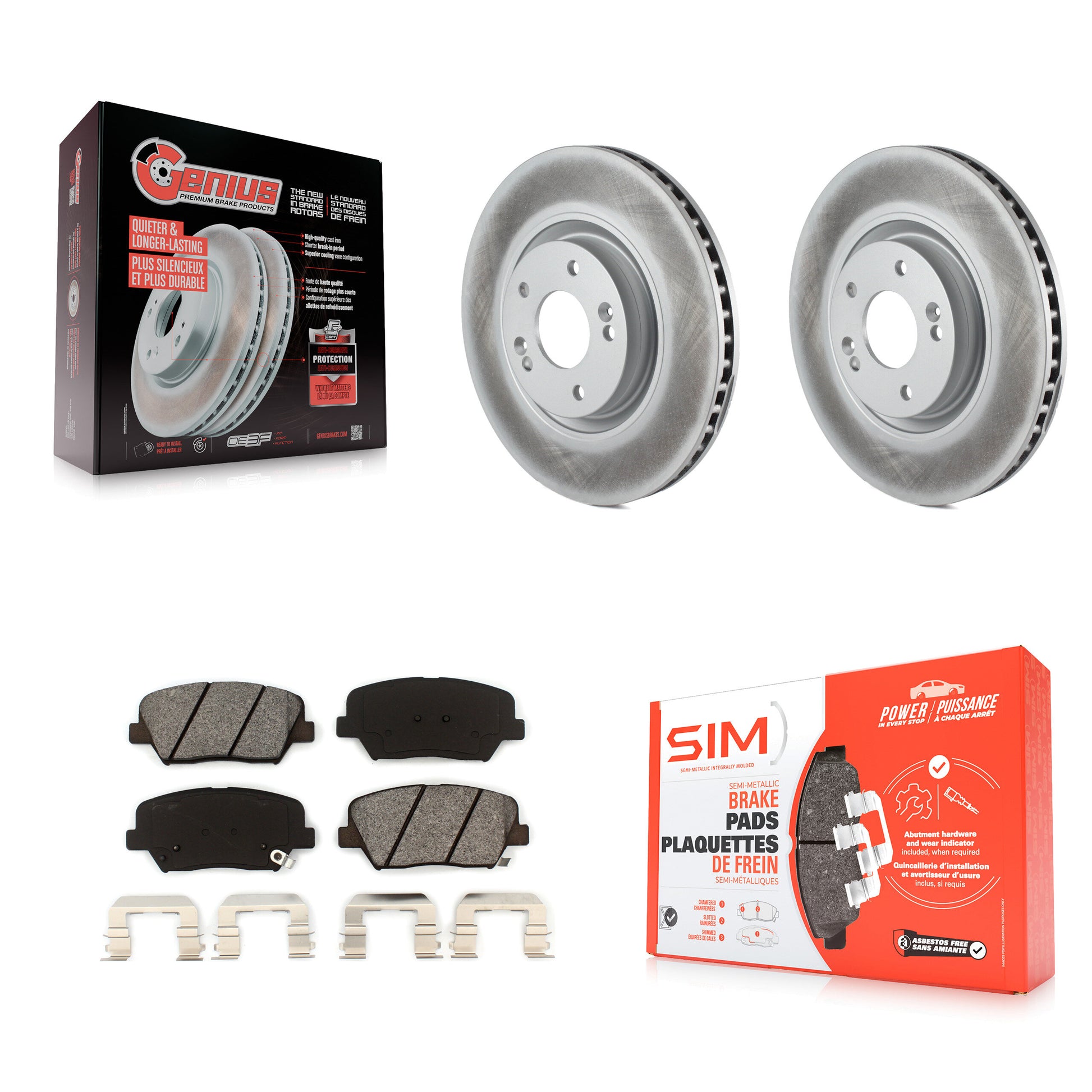 Transit Auto KGS-100455 Disc Brake Kit for 2012-2017 Hyundai Azera - Front
