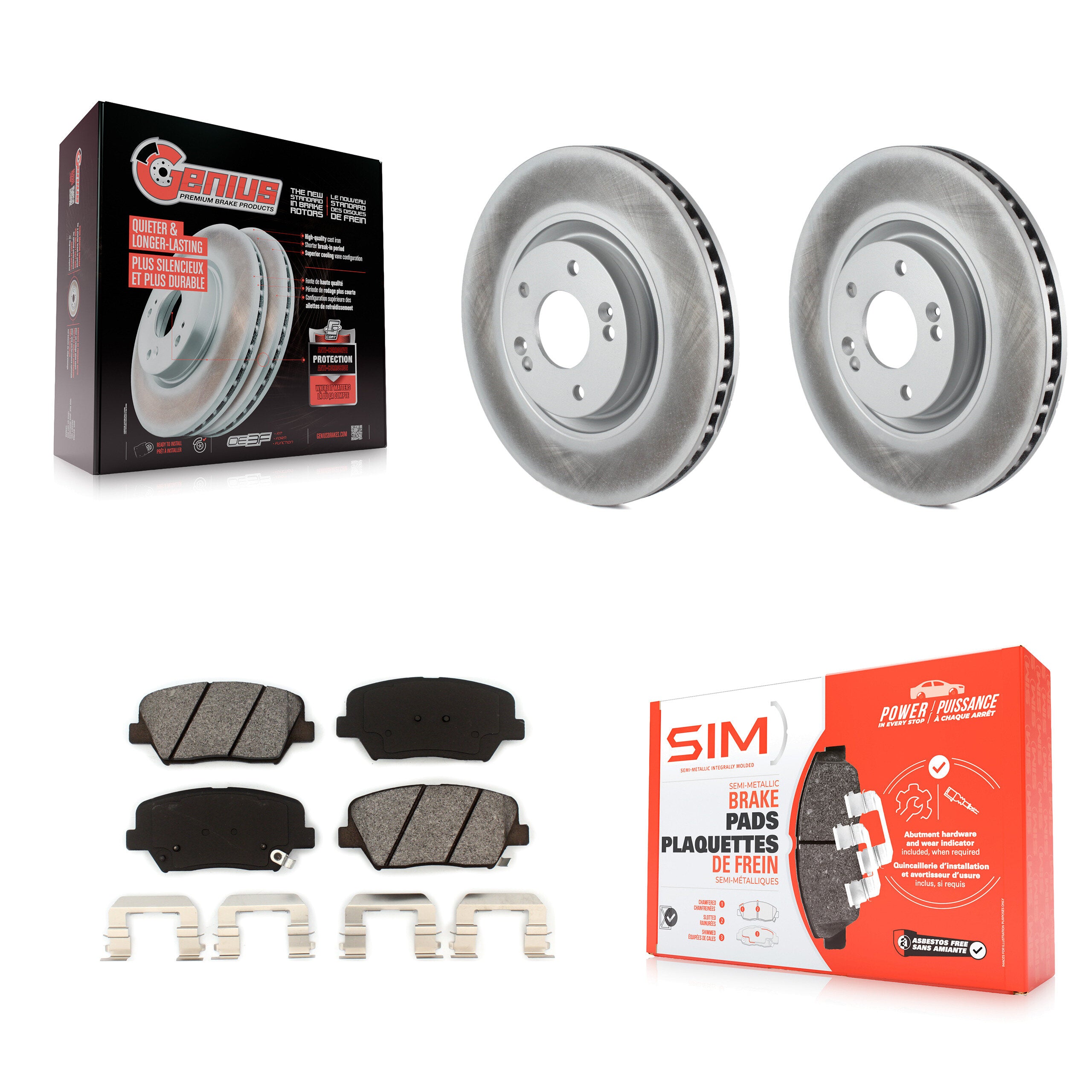 Transit Auto KGS-100455 Disc Brake Kit for 2012-2017 Hyundai Azera - Front