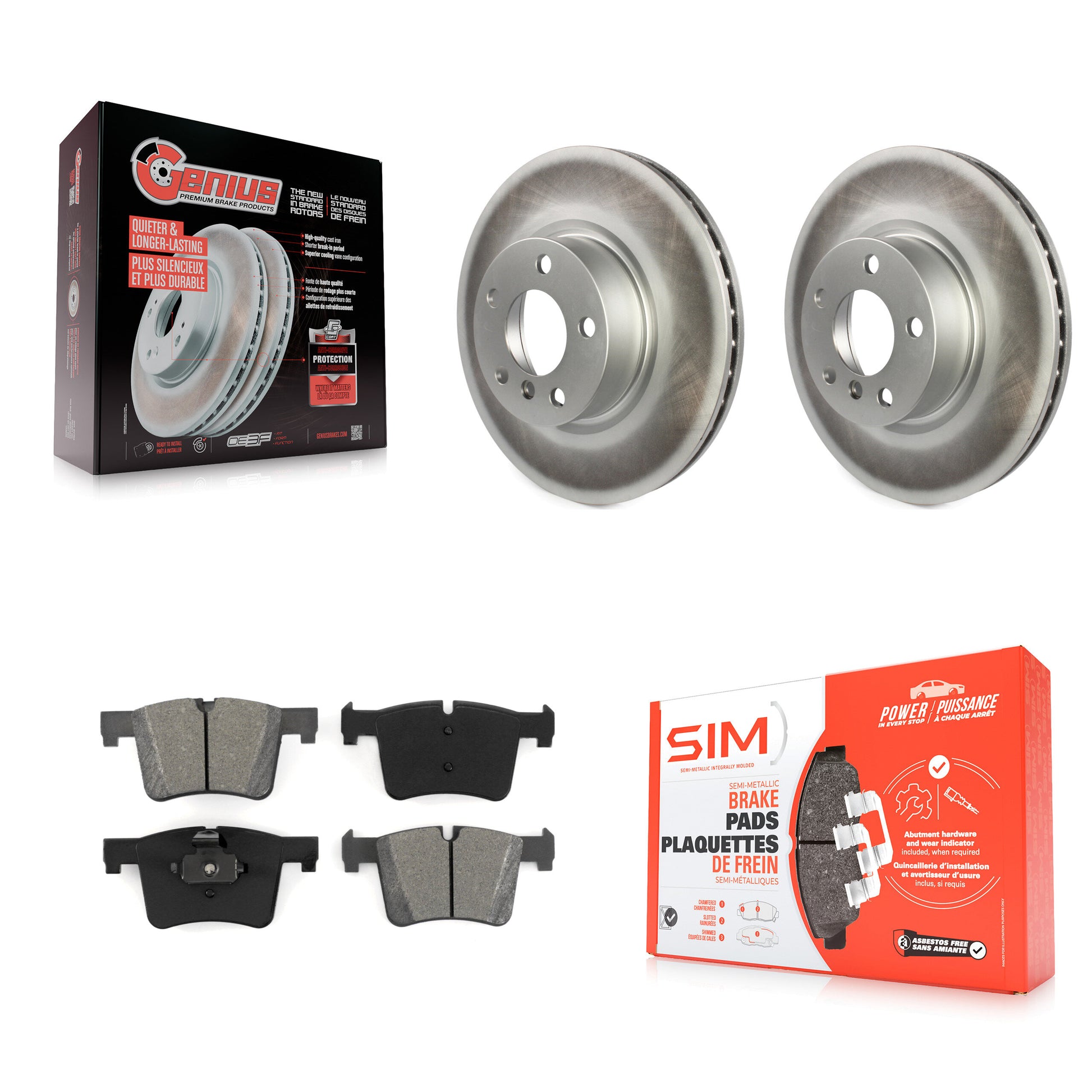 Transit Auto KGS-100456 Disc Brake Kit for 2011-2018 BMW X4, BMW X3 - Front