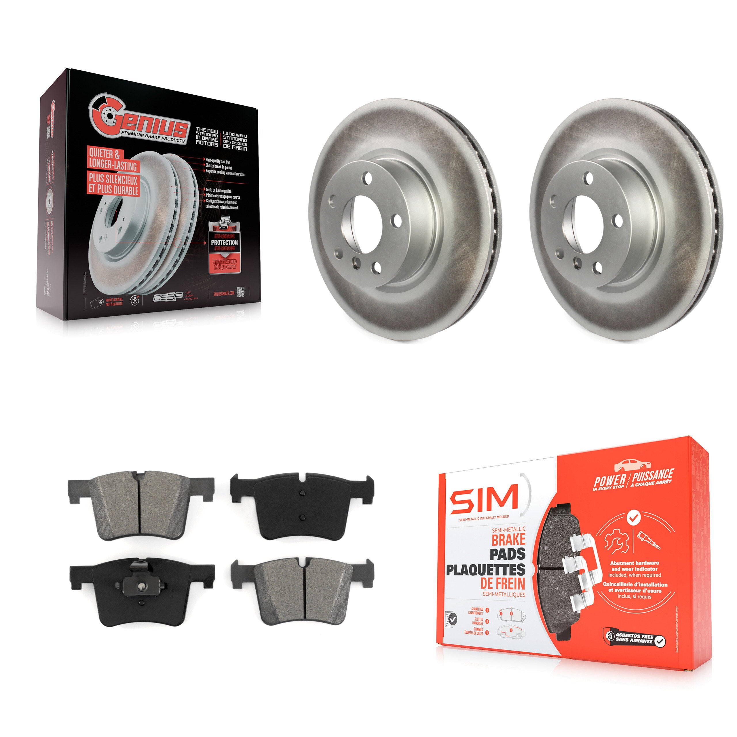 Transit Auto KGS-100456 Disc Brake Kit for 2011-2018 BMW X4, BMW X3 - Front