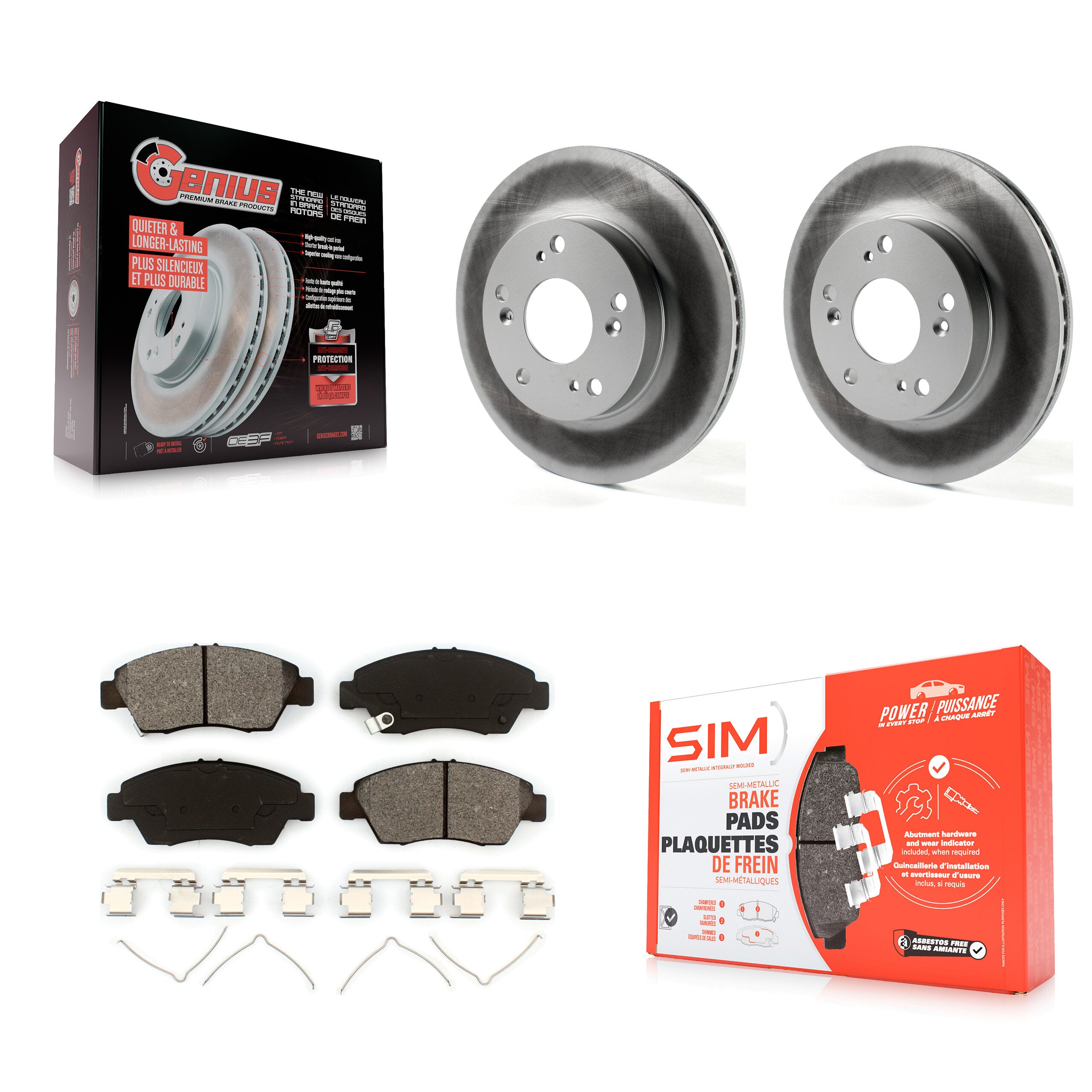 Transit Auto KGS-100466 Disc Brake Kit for 2012-2015 Acura ILX, Honda Civic - Front