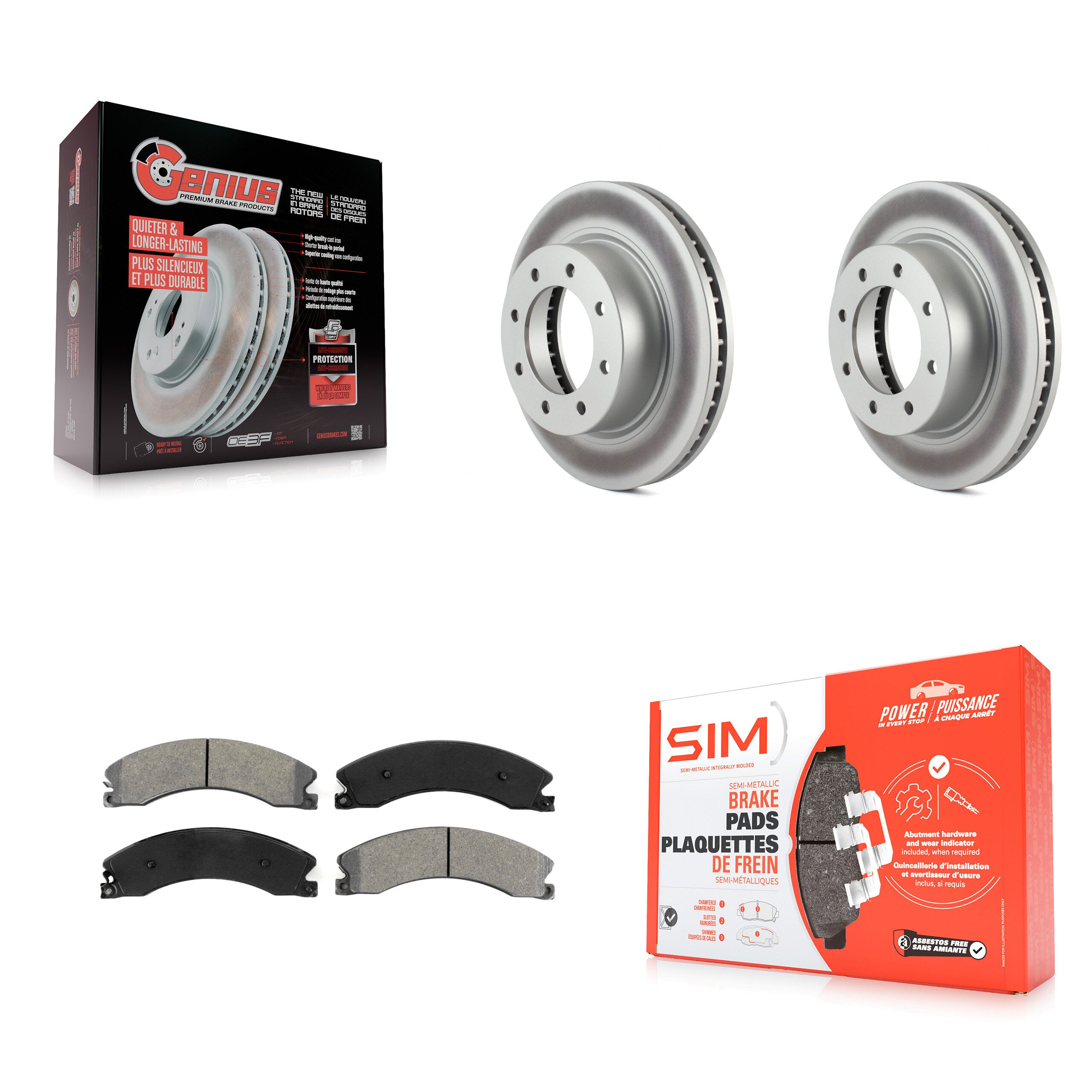 Transit Auto KGS-100467 Disc Brake Kit for 2012-2021 Nissan NV1500, Nissan NV2500, Nissan NV3500 - Front
