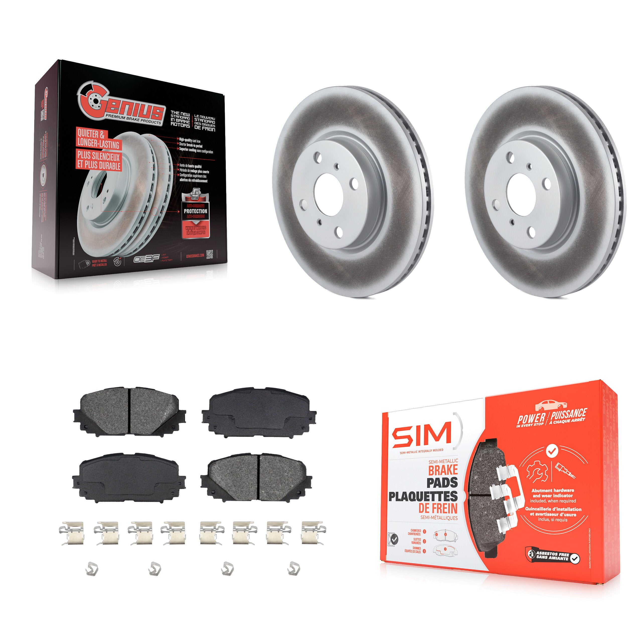 Transit Auto KGS-100470 Disc Brake Kit for 2012-2018 Toyota Yaris - Front
