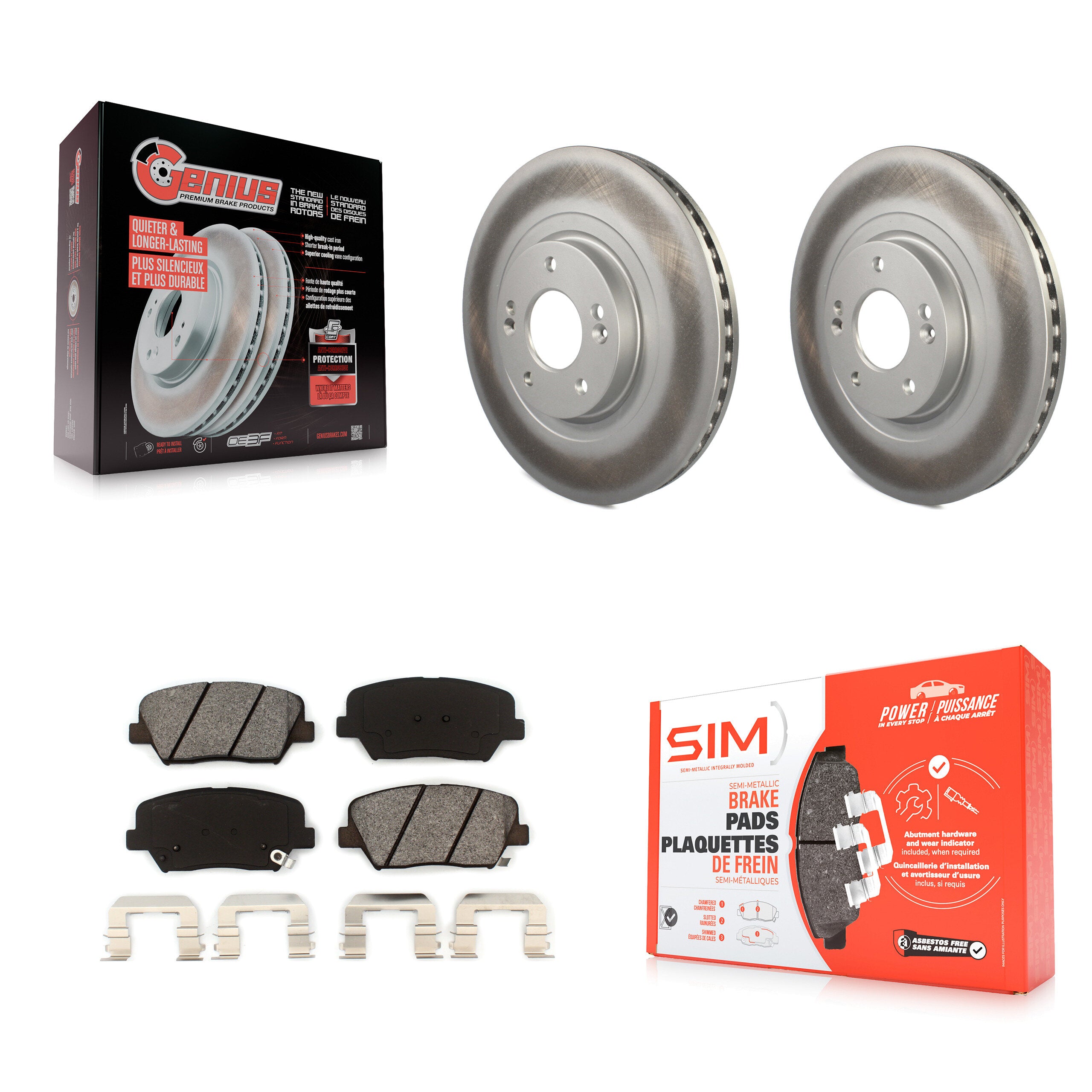 Transit Auto KGS-100475 Disc Brake Kit for 2013-2016 Kia Sorento, Hyundai Santa Fe Sport - Front