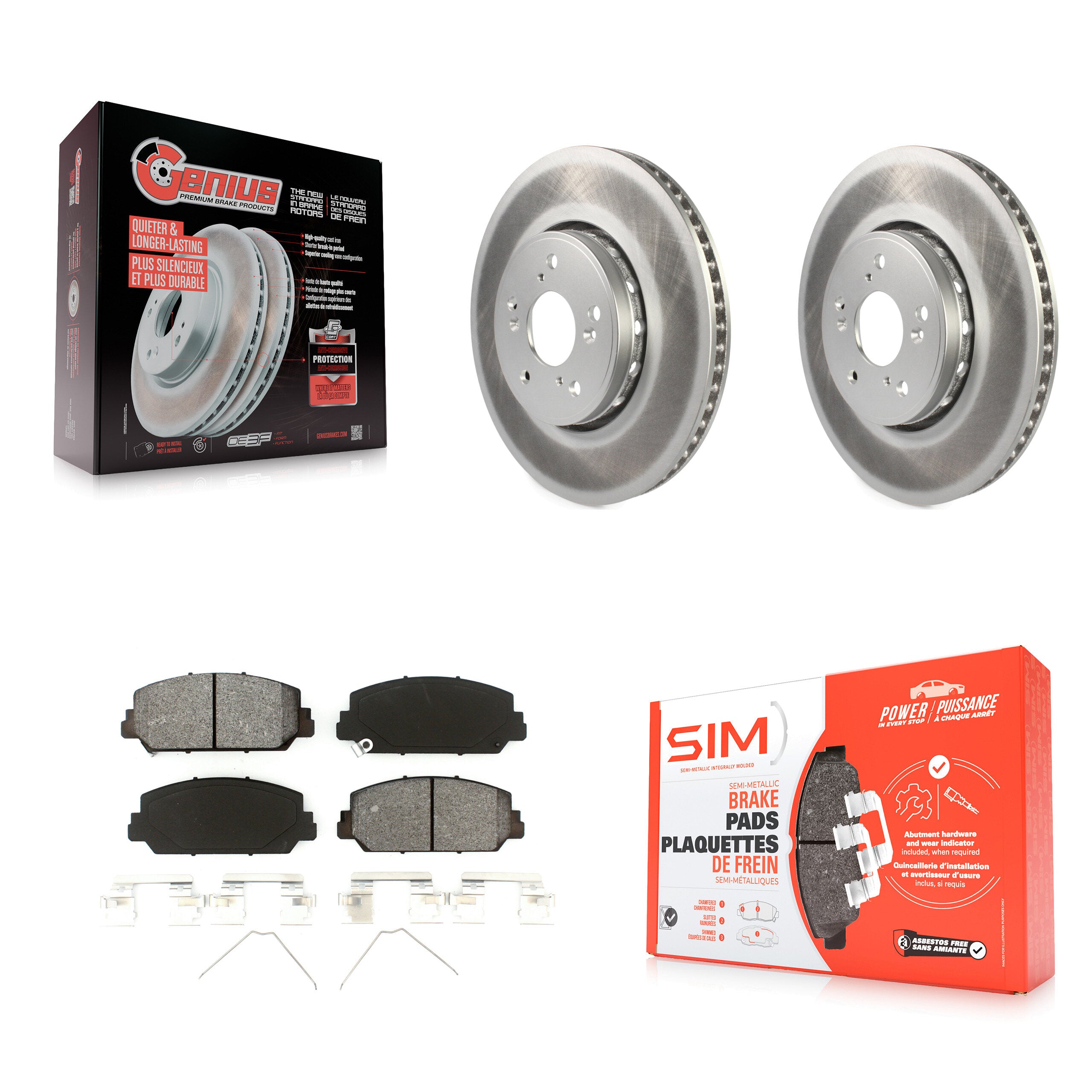 Transit Auto KGS-100479 Disc Brake Kit for 2013-2018 Acura ILX, Acura RDX - Front
