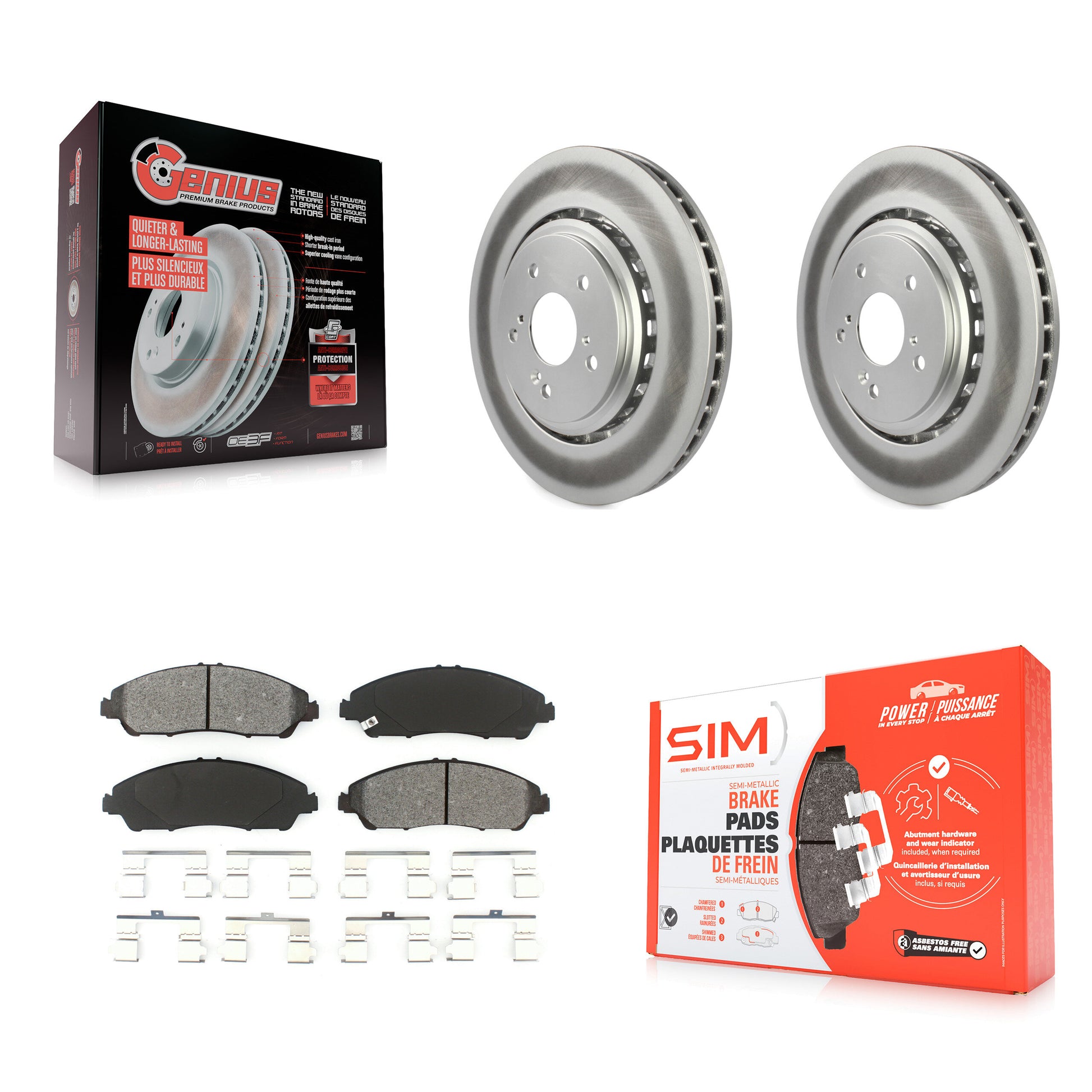 Transit Auto KGS-100489 Disc Brake Kit for 2014-2016 Acura MDX - Front