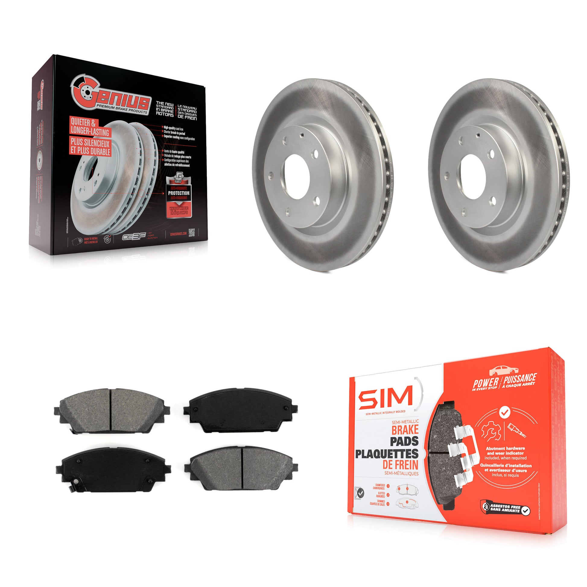 Transit Auto KGS-100493 Disc Brake Kit for 2014-2022 Mazda CX-3, Mazda 3, Mazda 3 Sport - Front