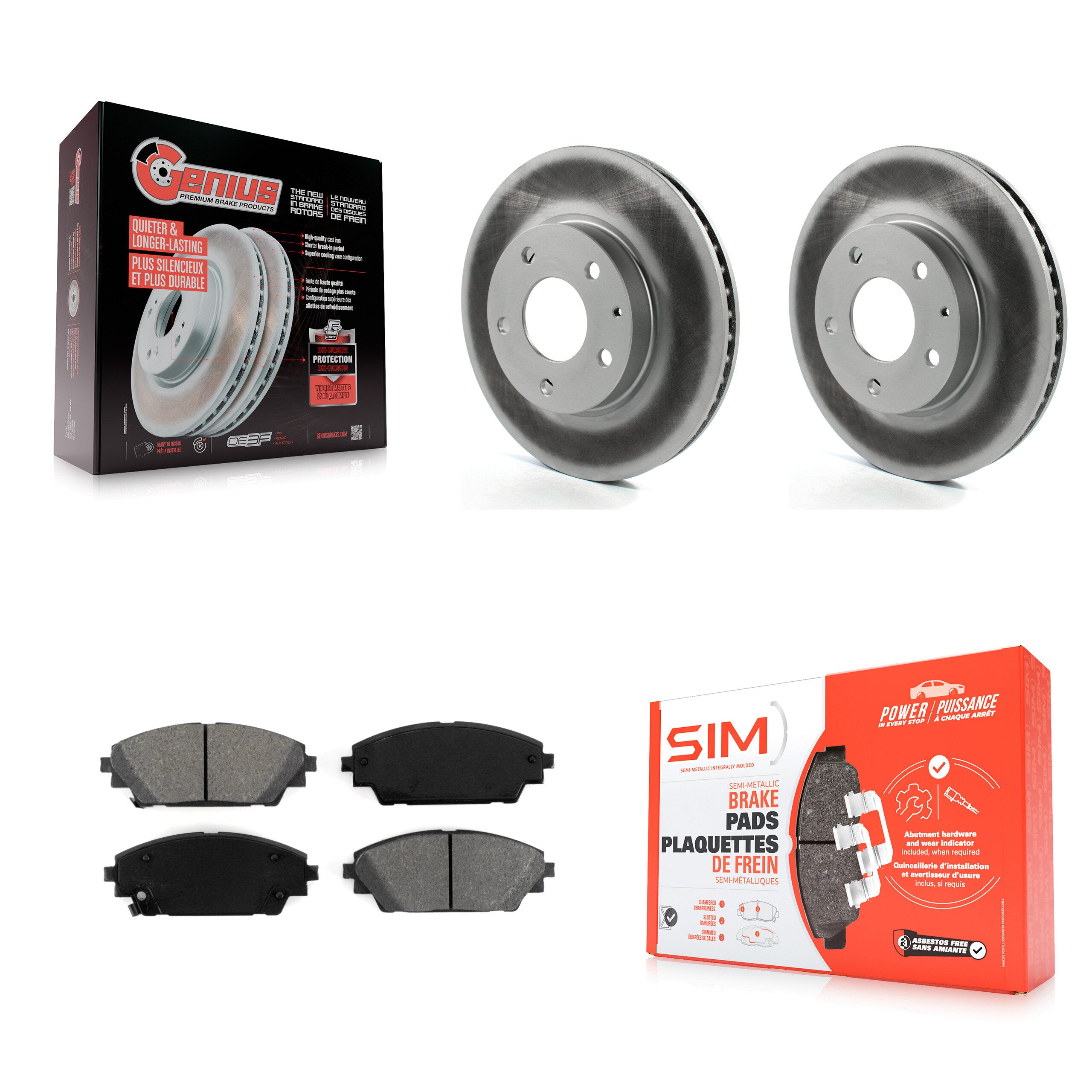 Transit Auto KGS-100496 Disc Brake Kit for 2014-2022 Mazda CX-3, Mazda 3, Mazda 3 Sport - Front