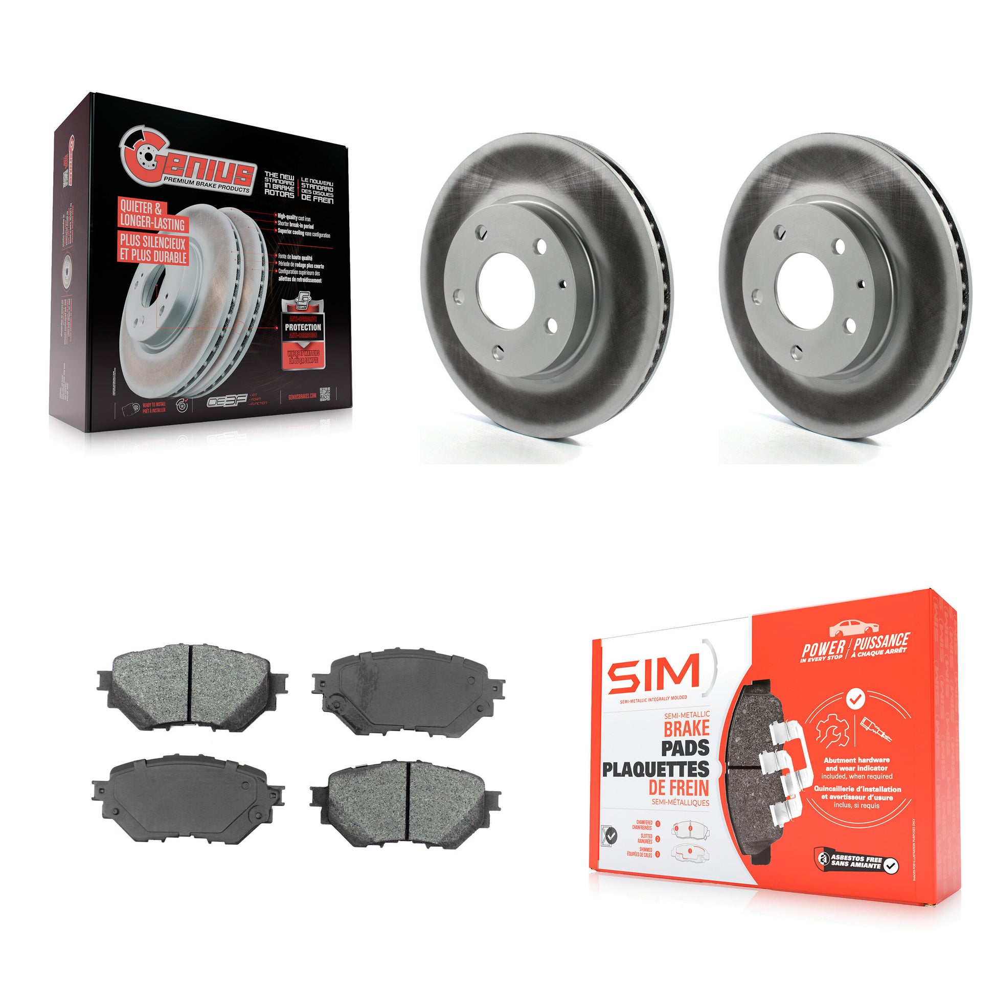 Transit Auto KGS-100497 Disc Brake Kit for 2014-2018 Mazda 3, Mazda 3 Sport - Front