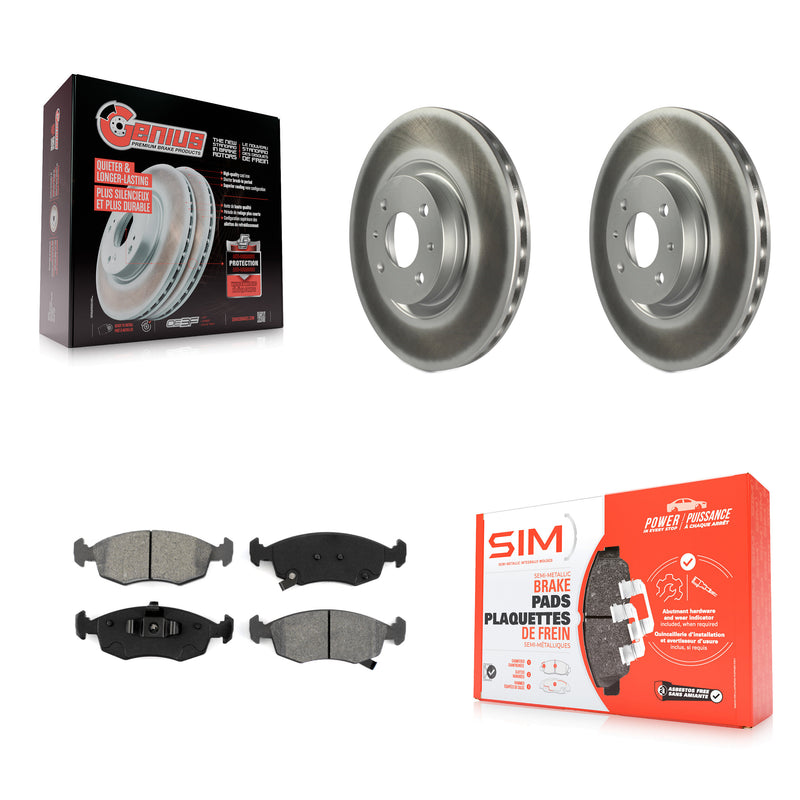 Transit Auto KGS-100498 Disc Brake Kit for 2013-2019 Fiat 500 - Front