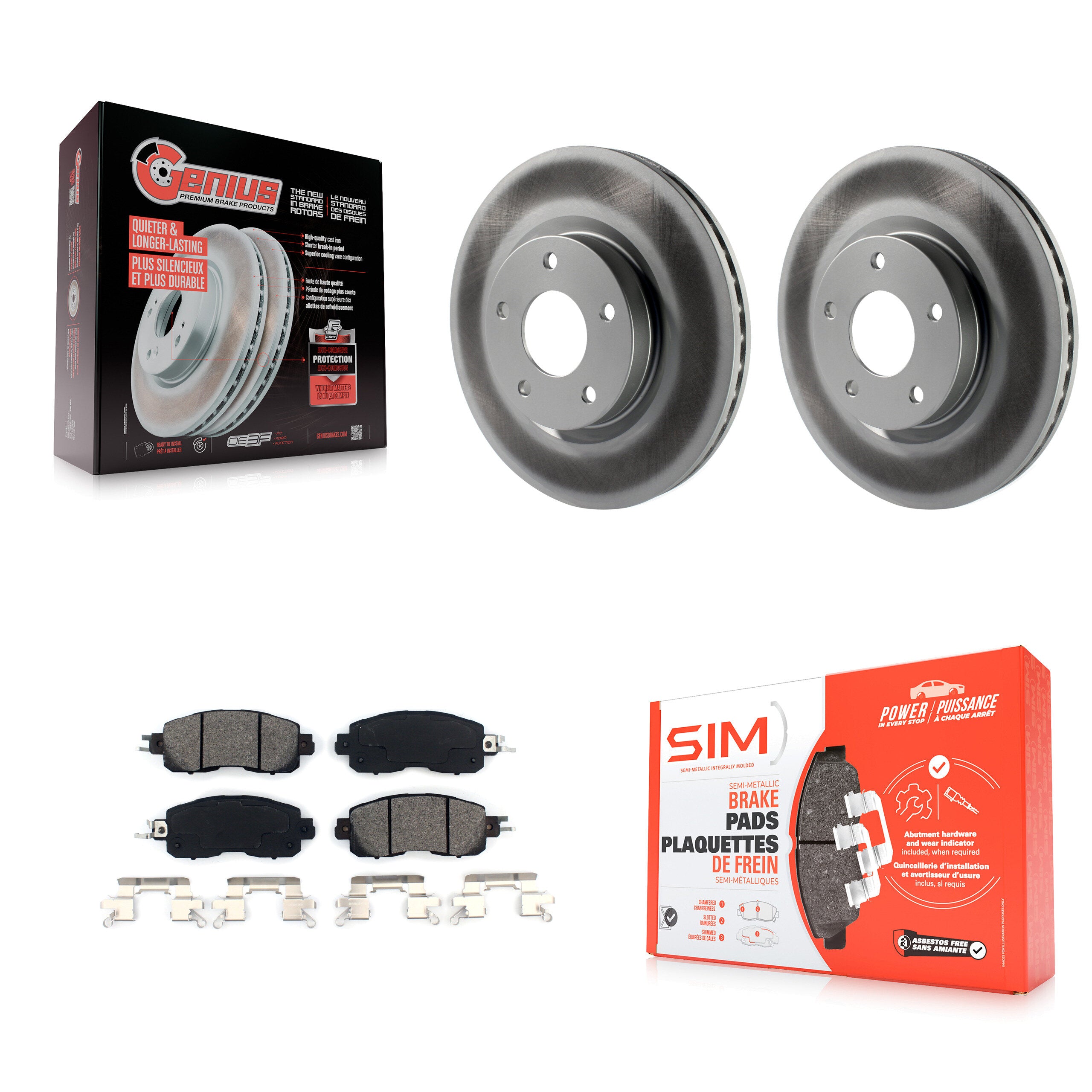 Transit Auto KGS-100503 Disc Brake Kit for 2013-2024 Nissan Altima - Front