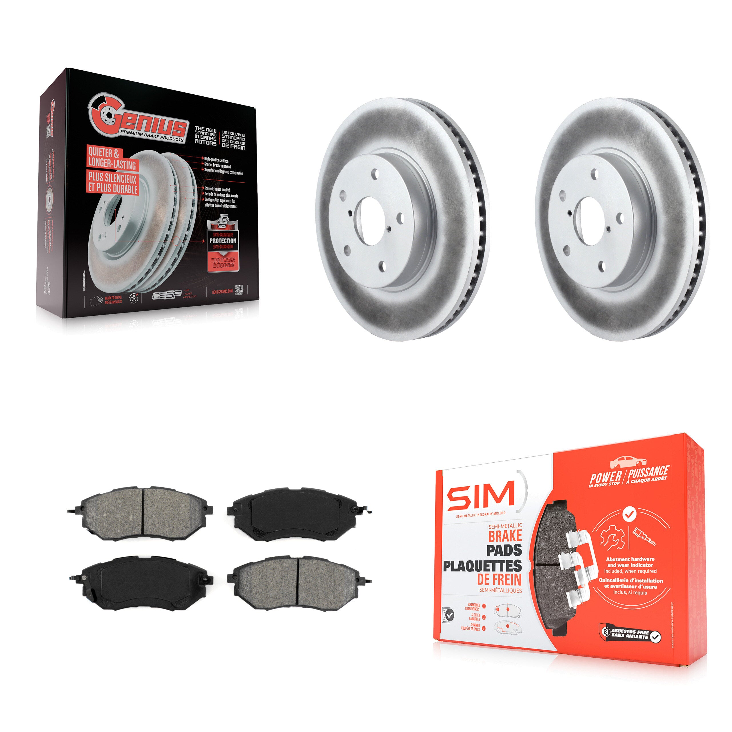 Transit Auto KGS-100505 Disc Brake Kit for 2015 Subaru Legacy - Front