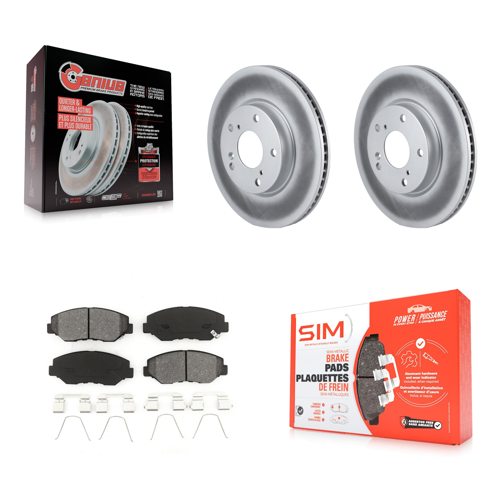 Transit Auto KGS-100510 Disc Brake Kit for 2016-2021 Honda Civic - Front