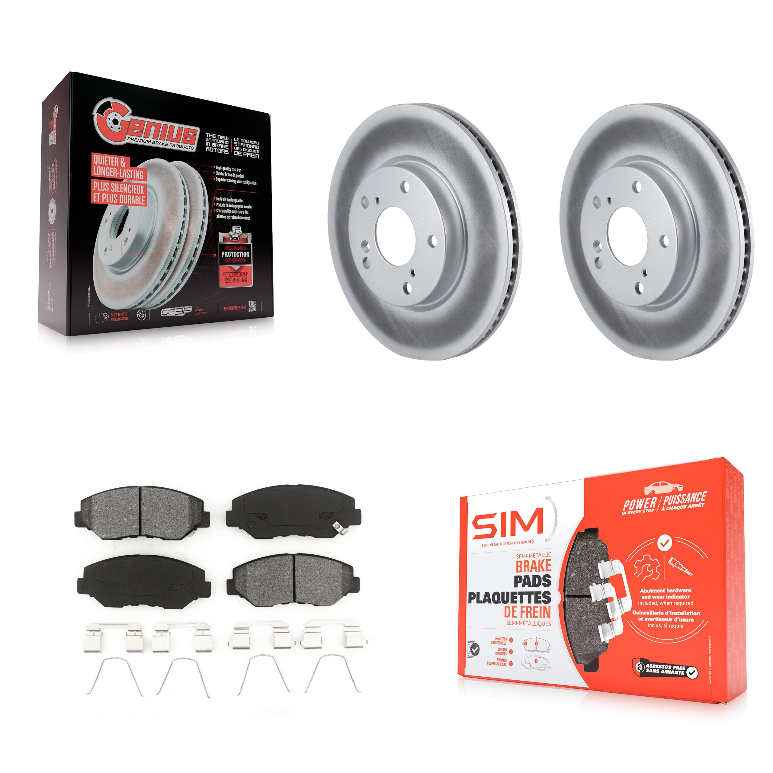 Transit Auto KGS-100510 Disc Brake Kit for 2016-2021 Honda Civic - Front