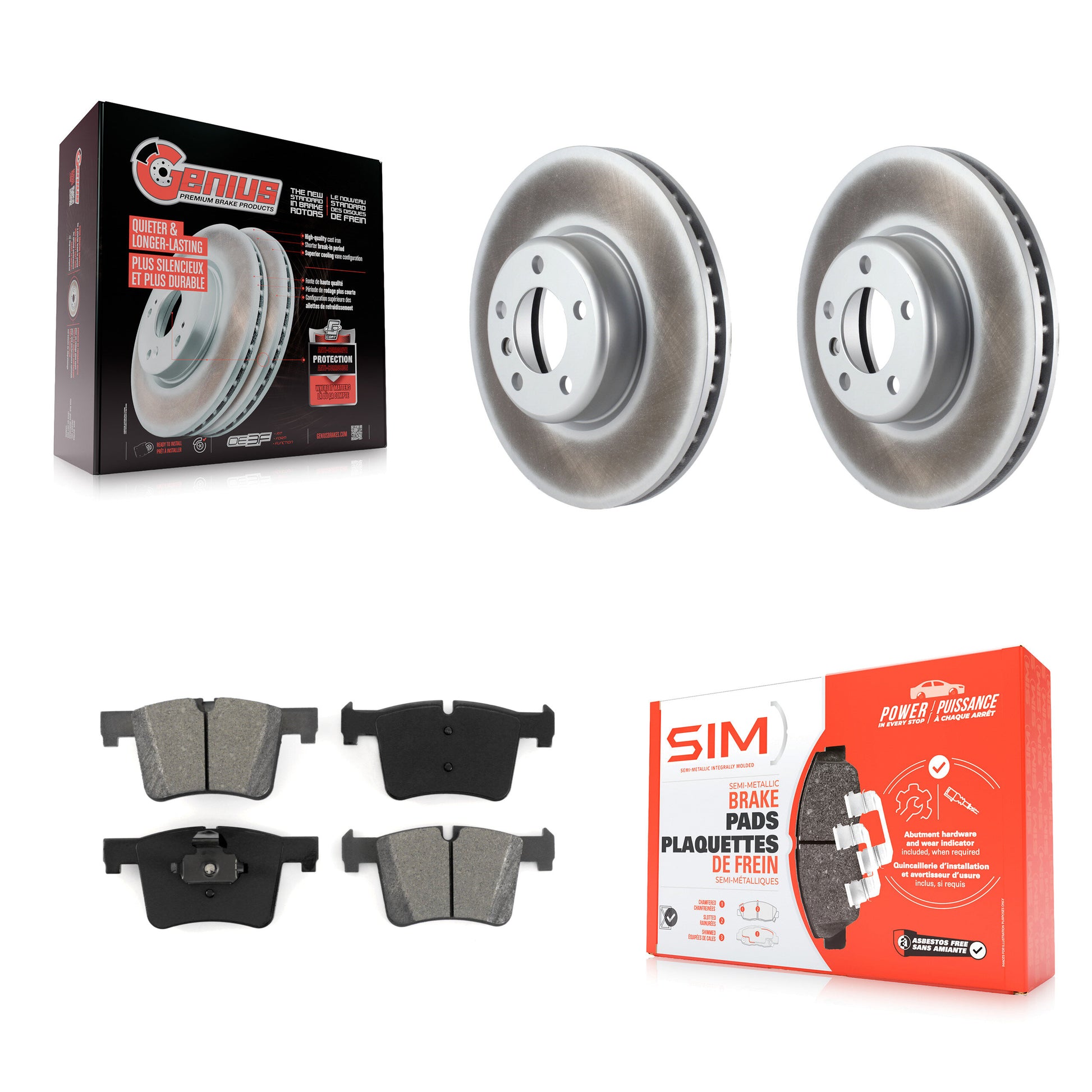 Transit Auto KGS-100512 Disc Brake Kit for 2013-2015 BMW 335i, BMW 335i GT xDrive, BMW 335i xDrive - Front