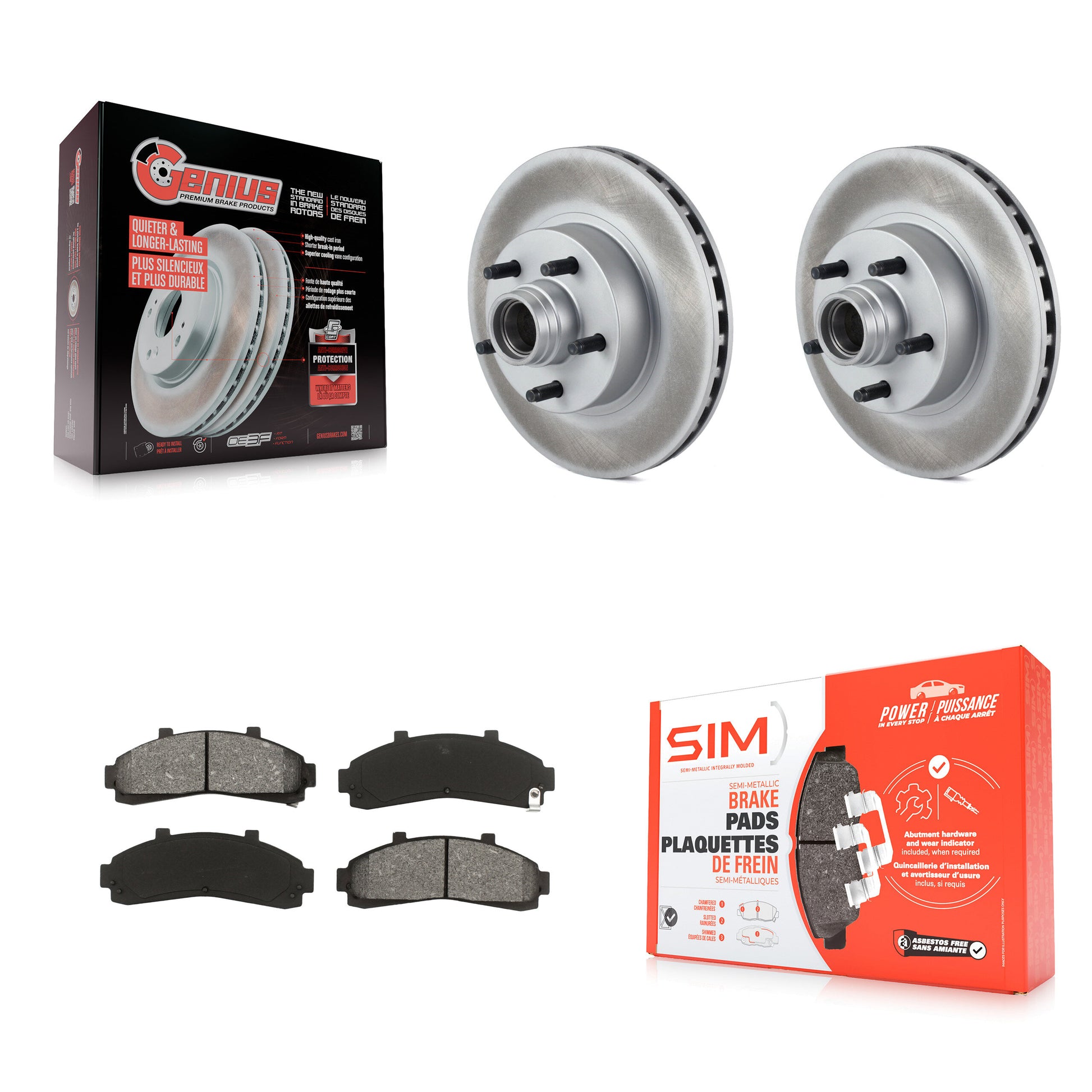 Transit Auto KGS-100522 Disc Brake Kit for 1995-2002 Ford Ranger, Mazda B2300 and More - Front
