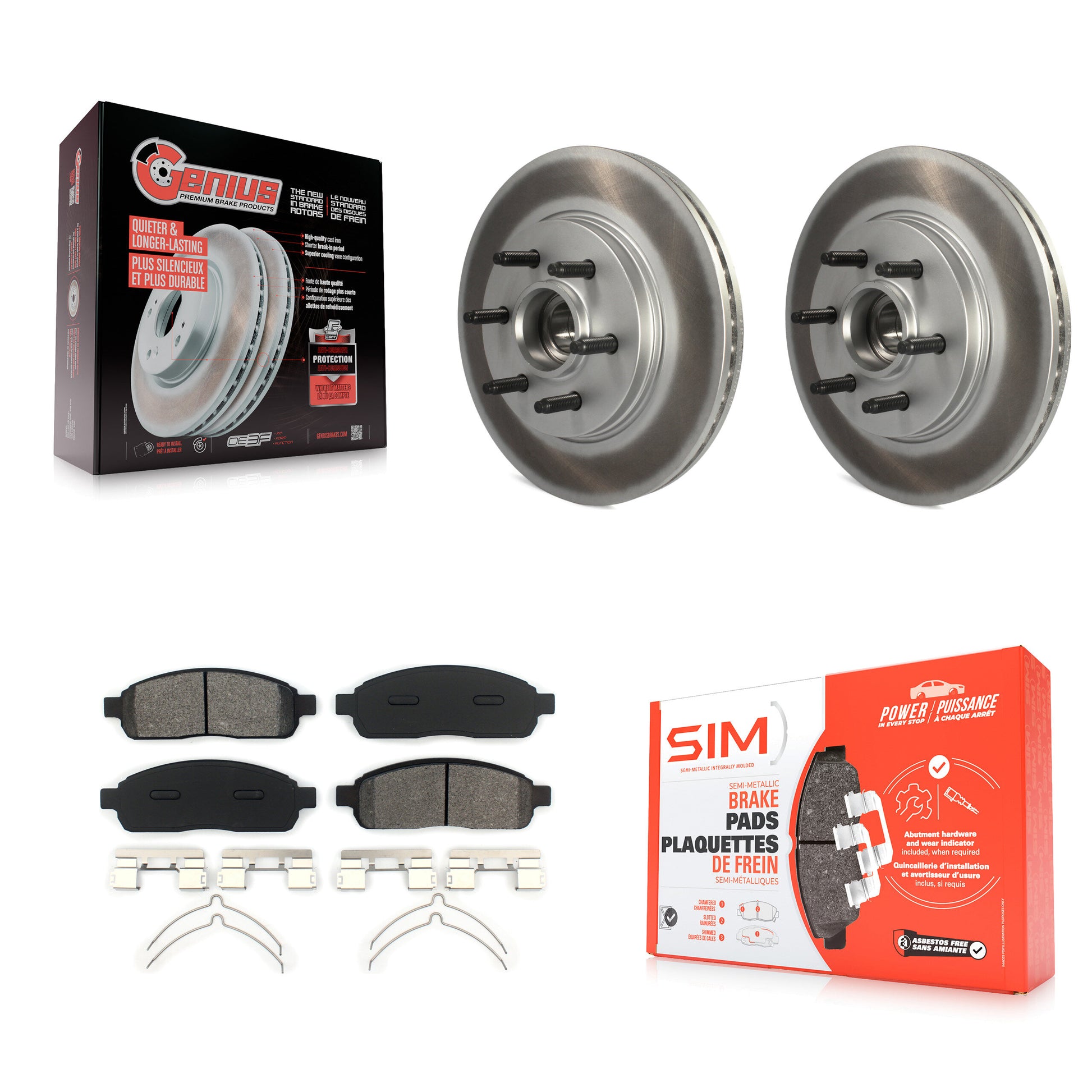 Transit Auto KGS-100527 Disc Brake Kit for 2004-2008 Lincoln Mark LT, Ford F-150 - Front